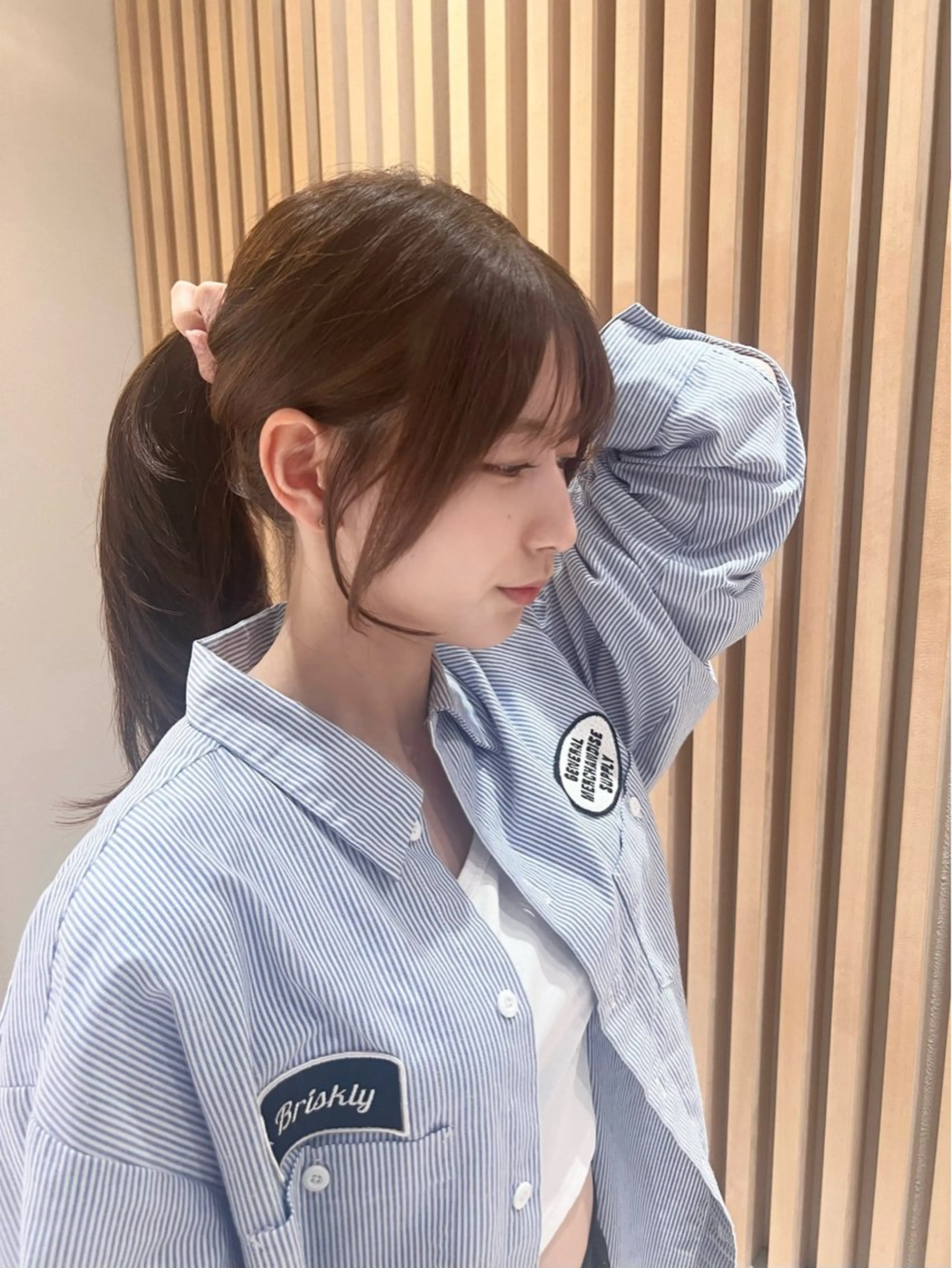 ロング カラー カット ヘアカラー トリートメント レイヤー/韓国 ハイトーン興津史弥のヘアスタイル