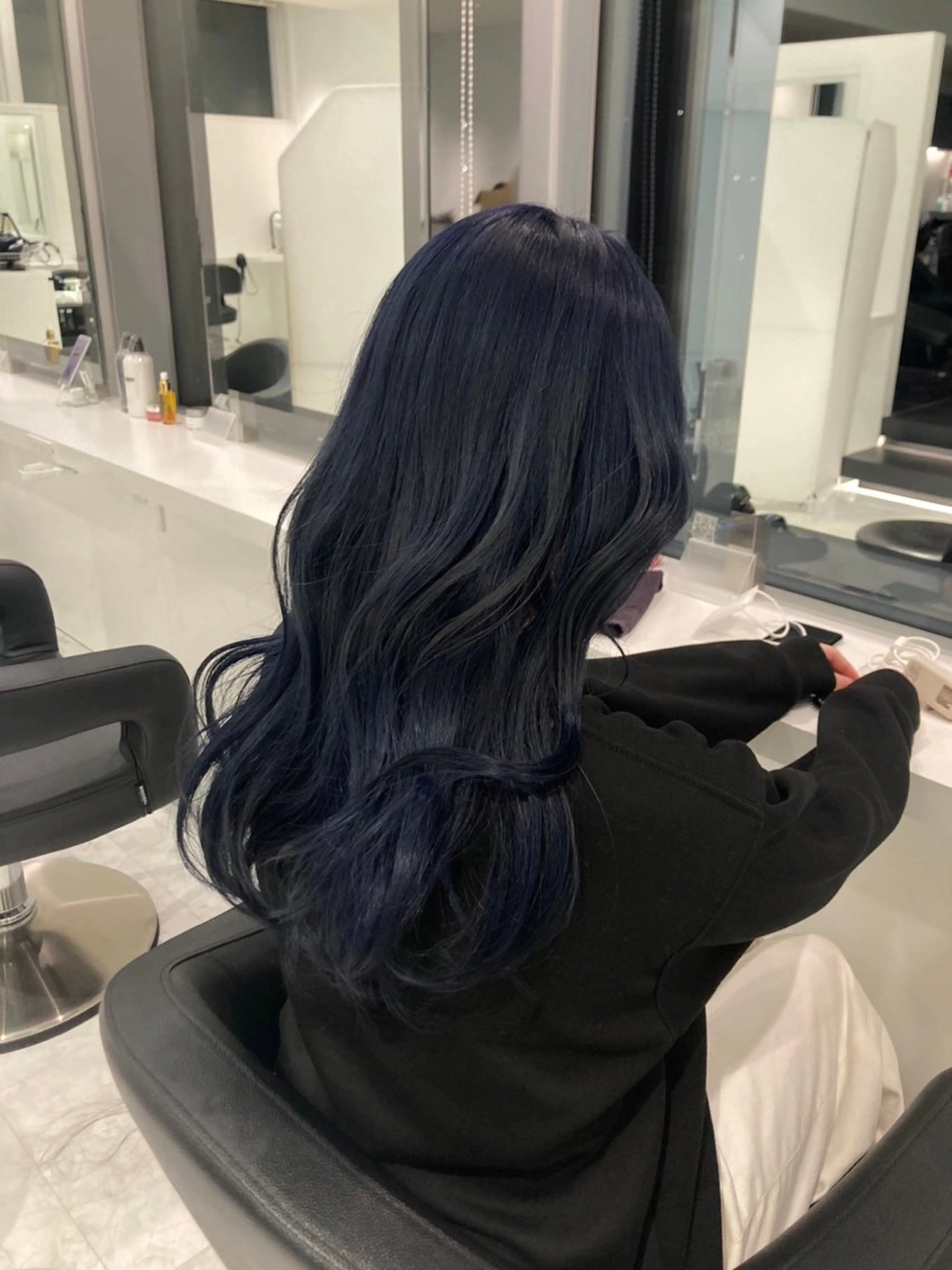 セミロング カラー ヘアアレンジ 🎀RIN🎀 就活🩶暗髪カラーのヘアスタイル
