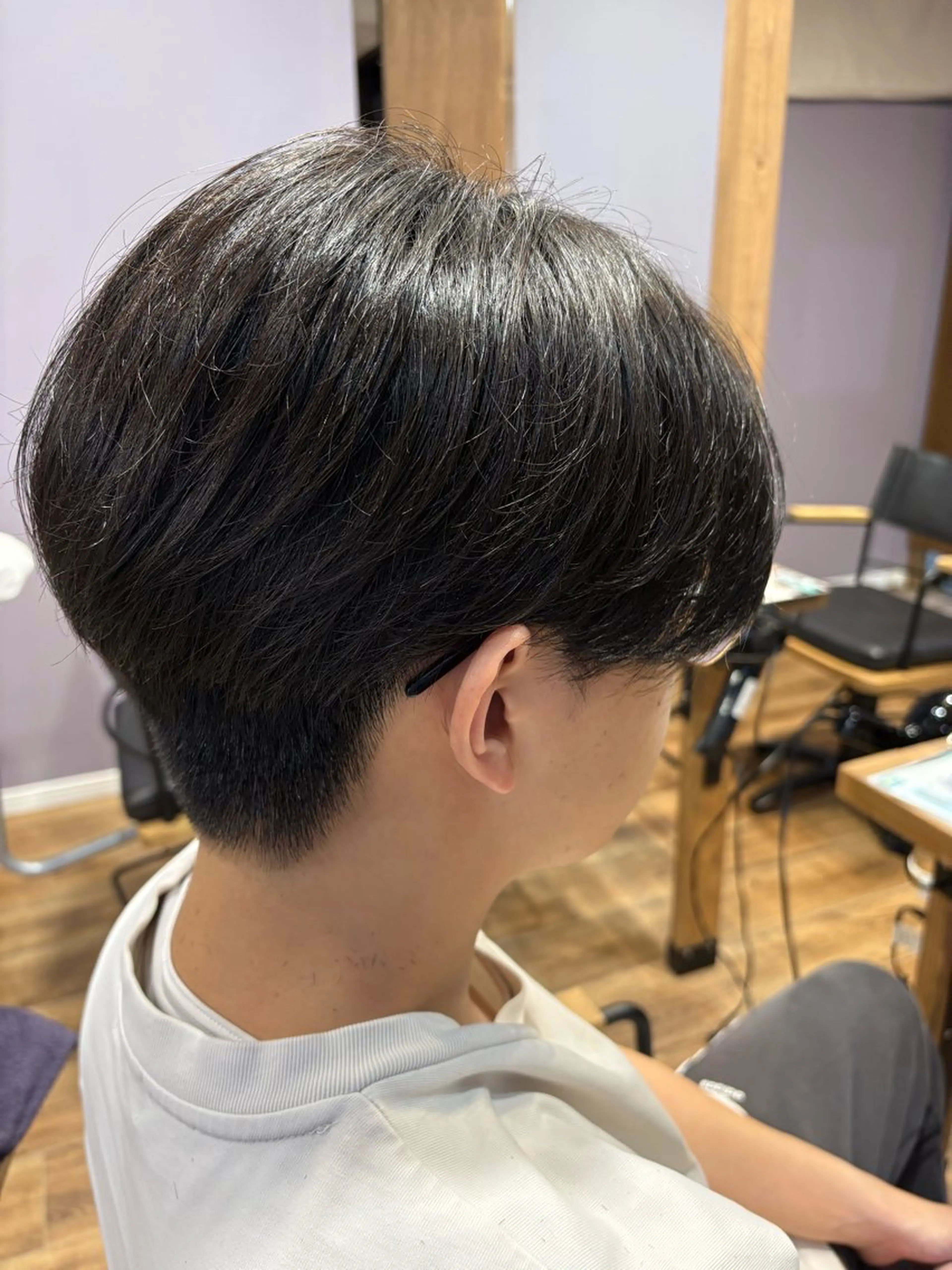 メンズ センターパート カット ヘアカラー メンズ特化⭐️ ハイトーン/yutoのヘアスタイル