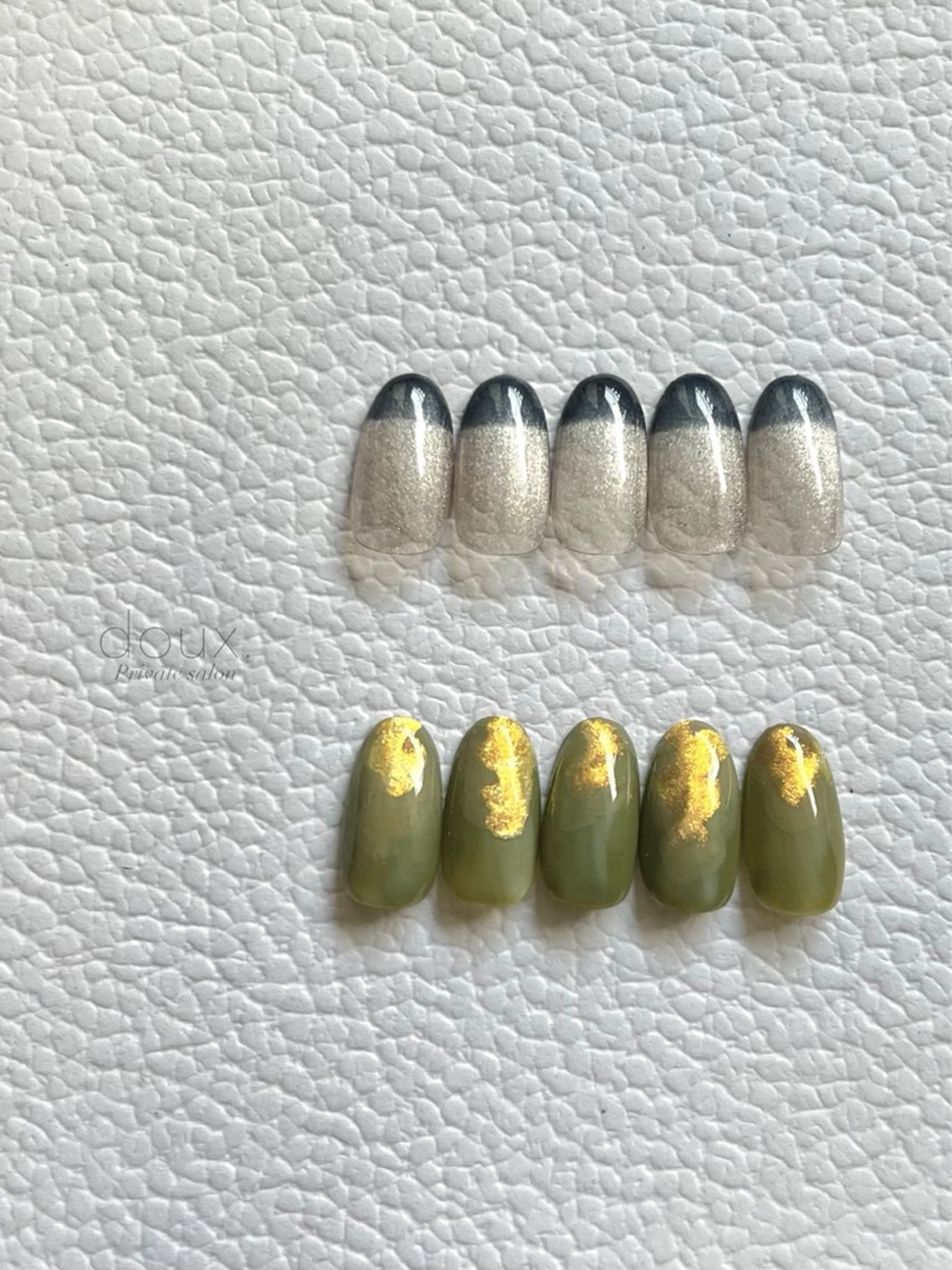 ネイル オーロラネイル クリアネイル フレンチネイル 韓国ネイル マグネットネイル ハンドネイル doux. nailのネイルデザイン