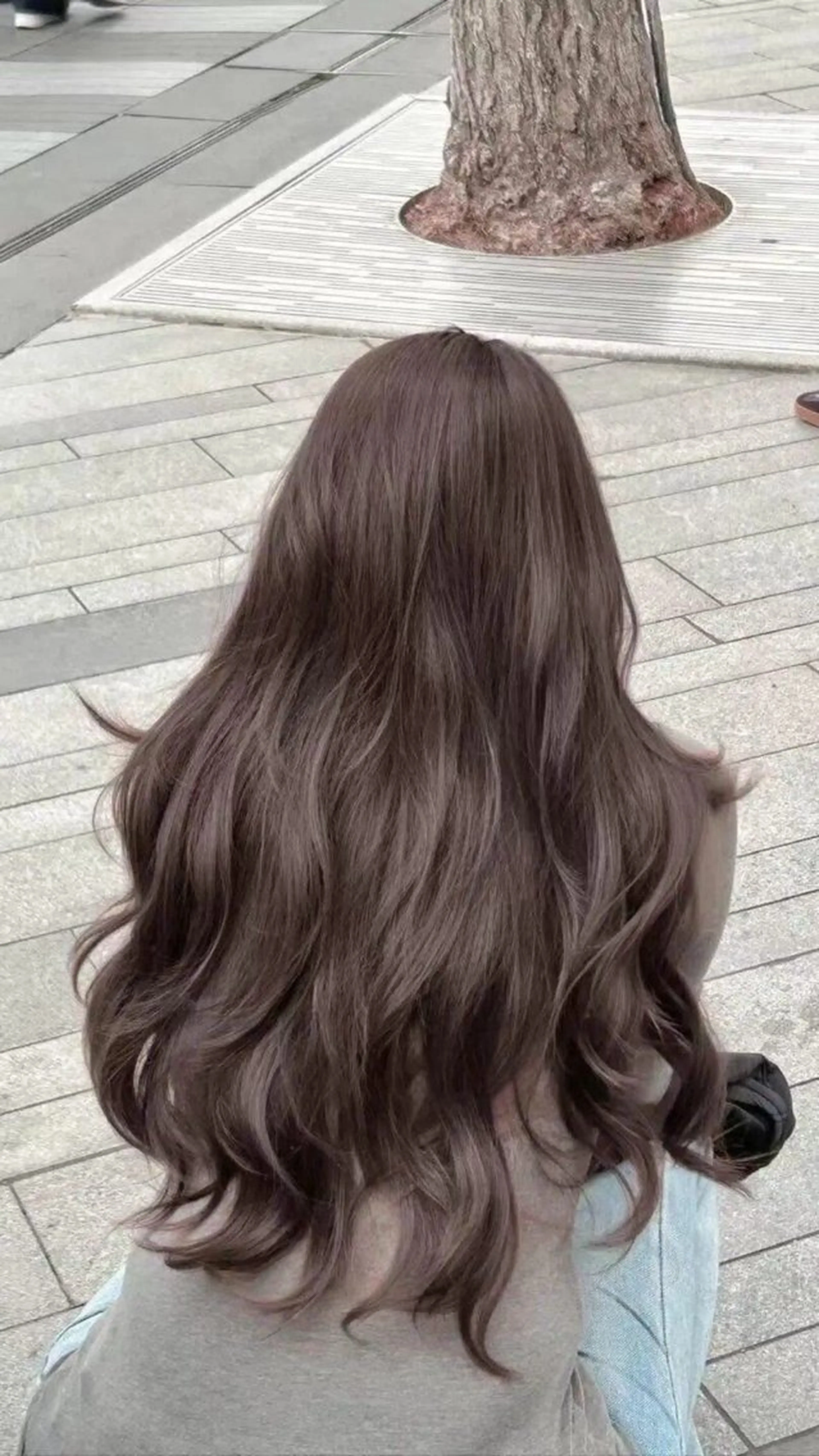 セミロング カラー ヘアアレンジ ブリーチ ブラウンカラー ショコラブラウン ブリーチなしカラー ヘアカラー トリートメント ヘッドスパ ヘアセット 韓国トレンドの 達人♡のヘアスタイル