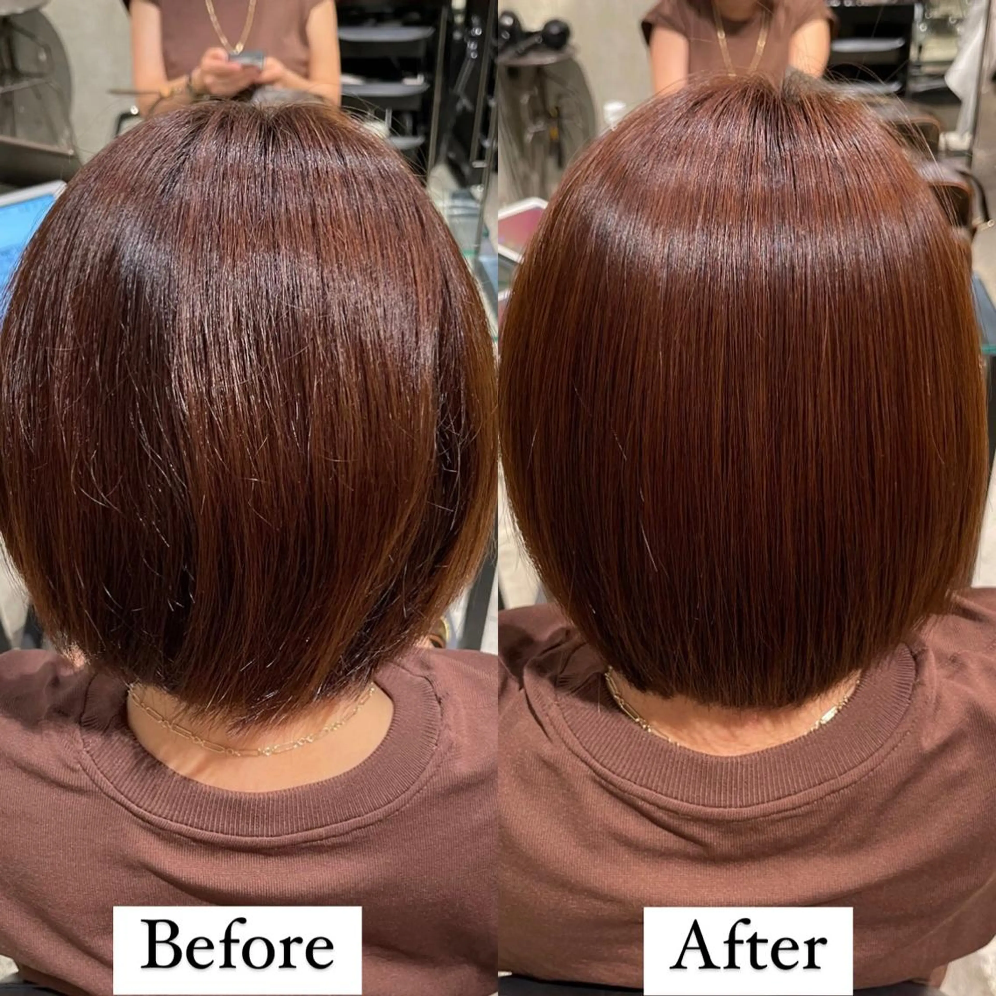 ショート ボブ 伸ばしかけ 縮毛矯正 トリートメント Ainoa nouer所属・✨髪質改善/代々木 新宿/縮毛矯正✨のヘアスタイル