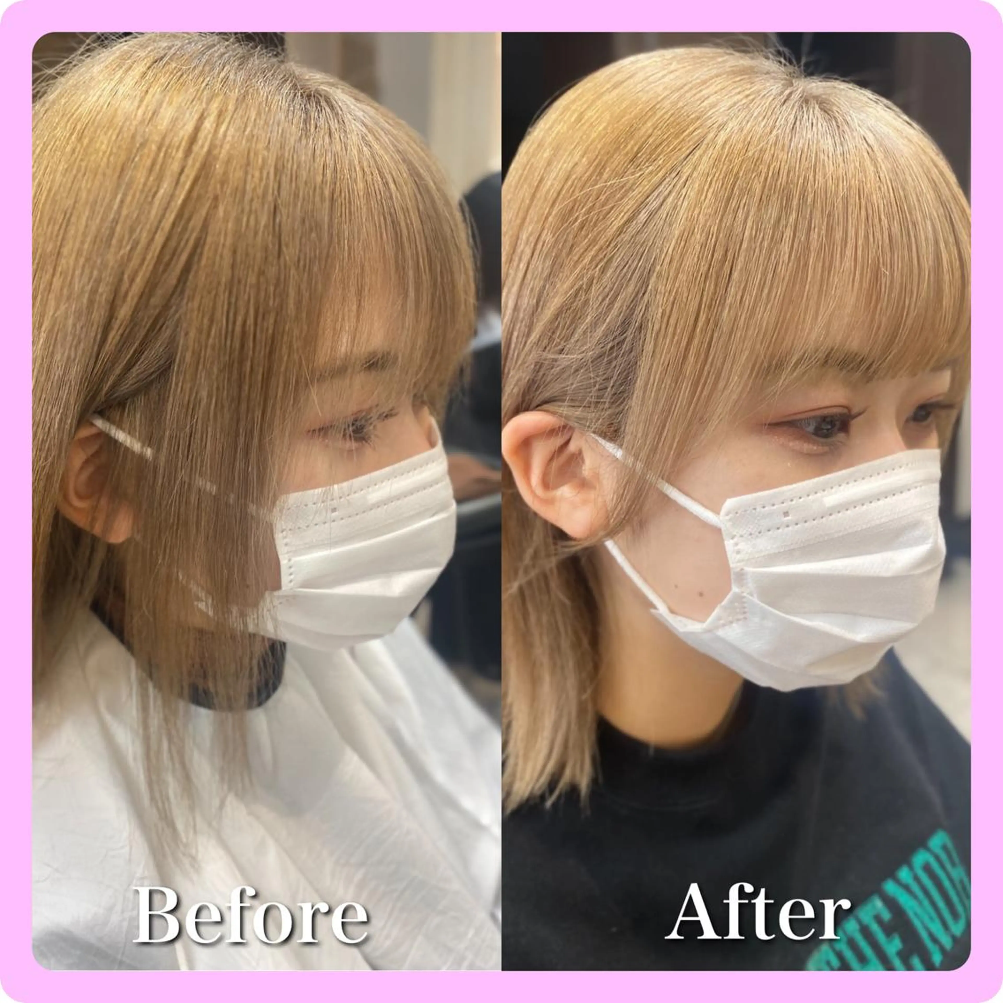 ミディアム カット トリートメント 韓国ヘア🤍 NATSUNEのヘアスタイル