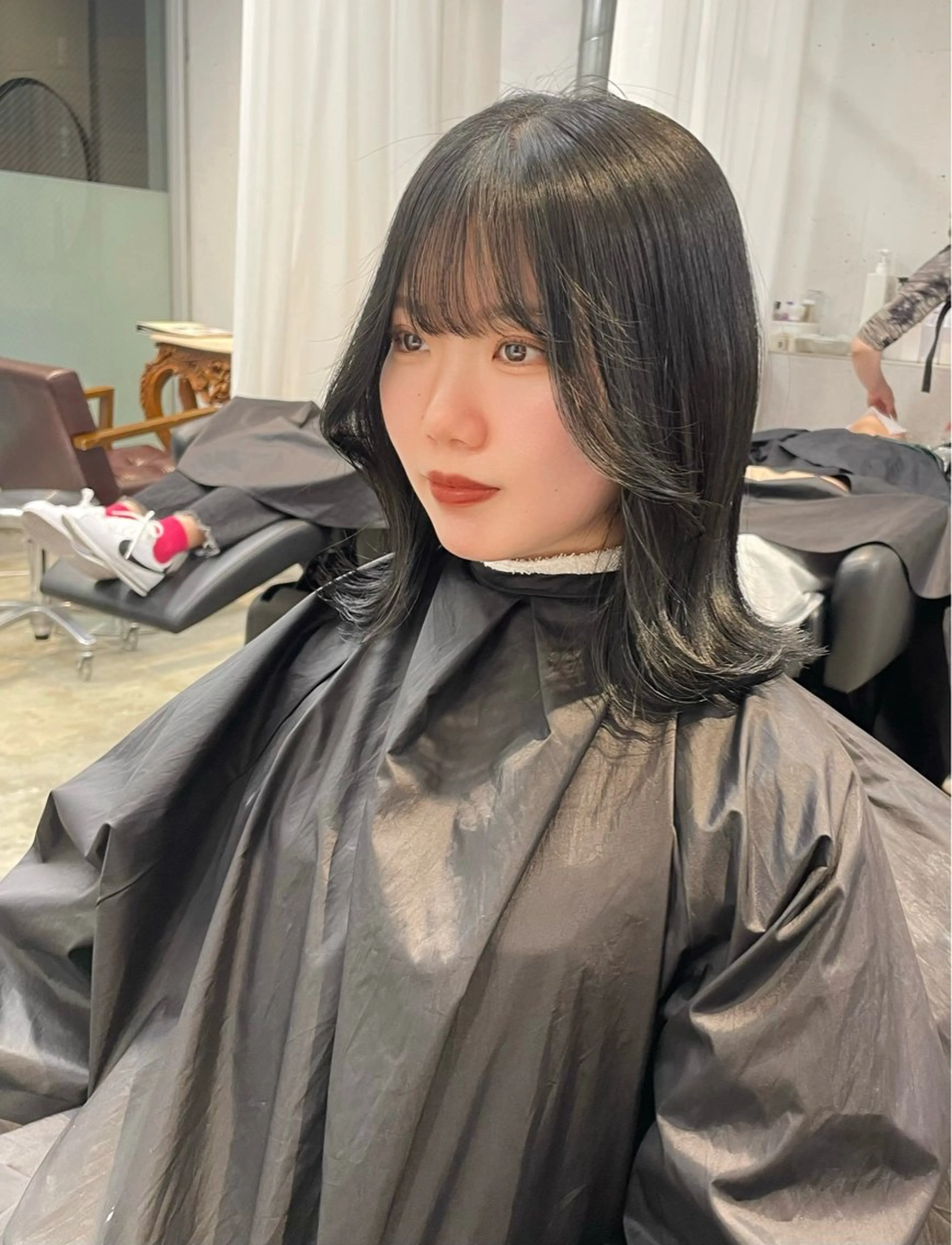 ミディアム カット 縮毛矯正 ショート/レイヤー カット/ミサキ💐のヘアスタイル