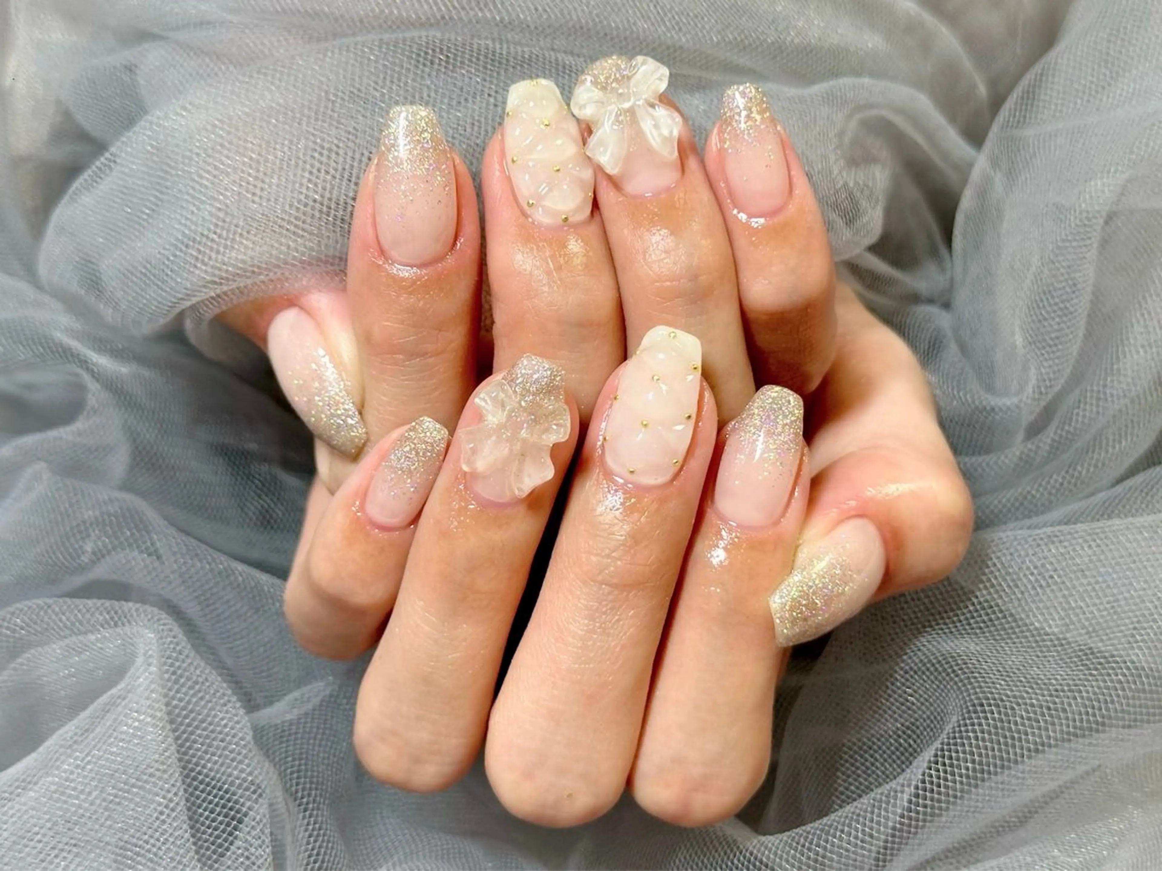 ネイル ラメ(グリッター) ラメグラデーション ハンドネイル KURELLY所属・Nail Salon KURELLYのネイルデザイン