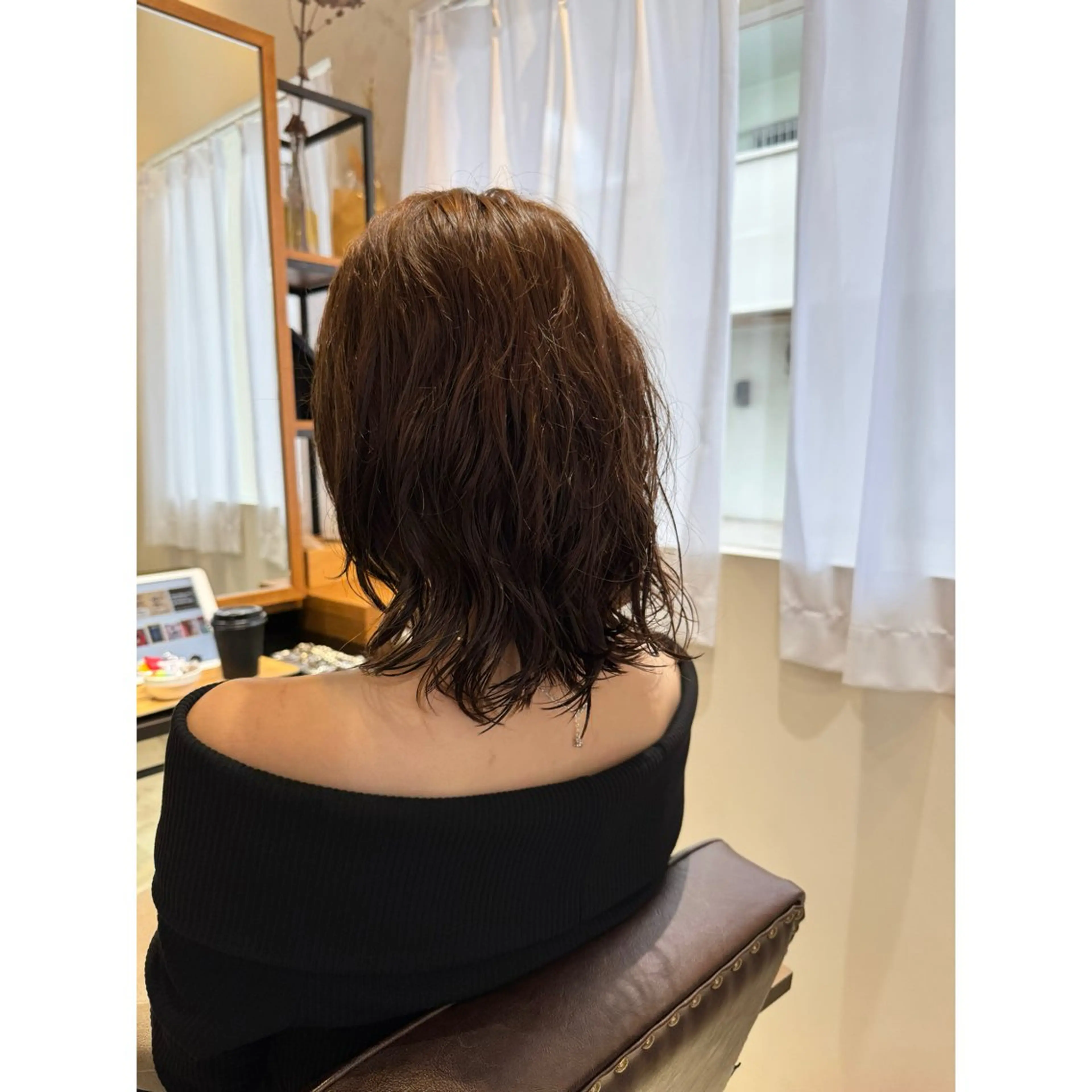 ミディアム カット パーマ 喜友名洸季 anoneのヘアスタイル