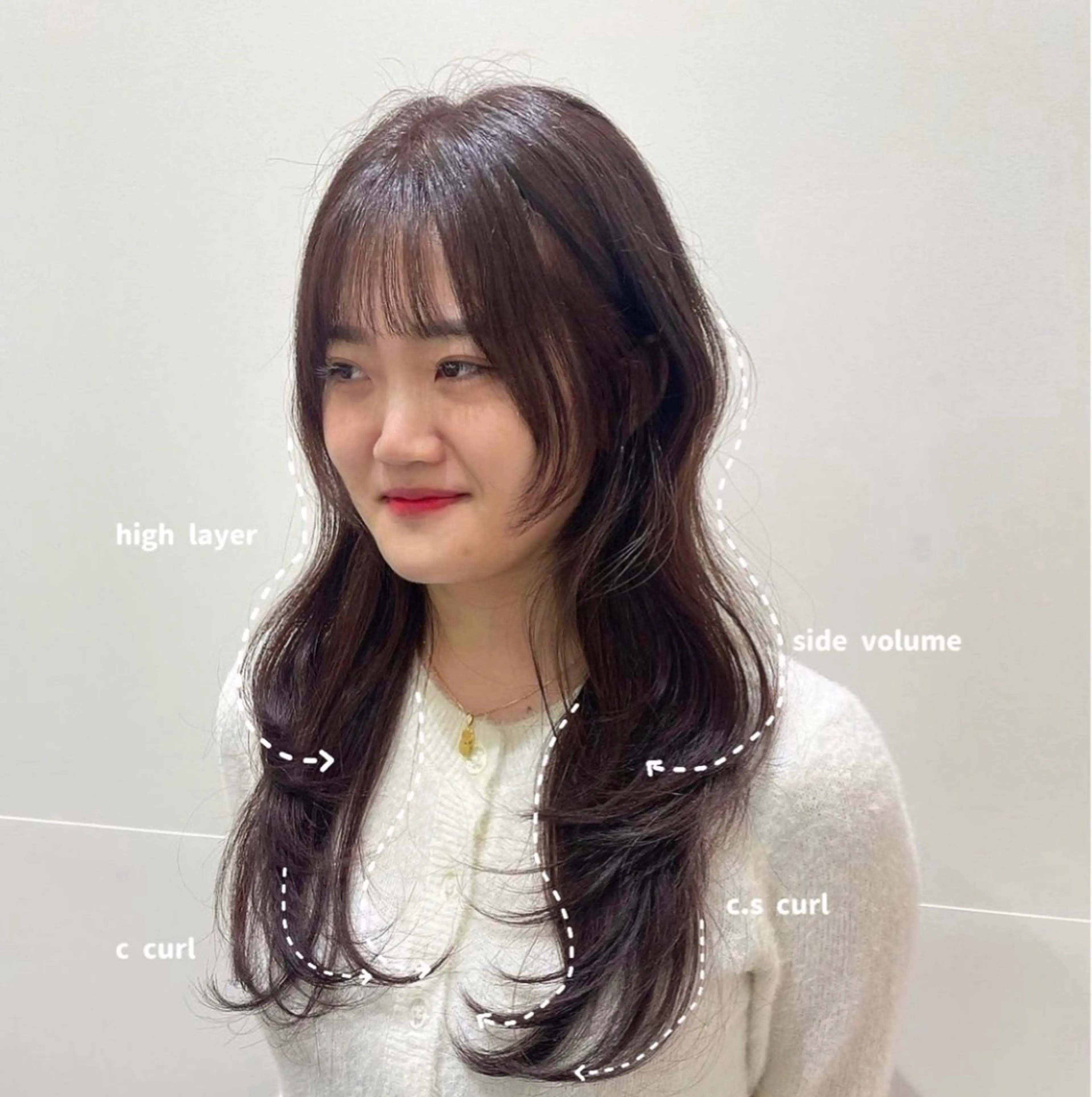 ロング ハイレイヤー 姫カット 韓国風ヘア レイヤーカット カット ヘアカラー トリートメント ❤︎︎韓国ヘア❤︎︎ 𝑺𝒉𝒊𝒉𝒐のヘアスタイル