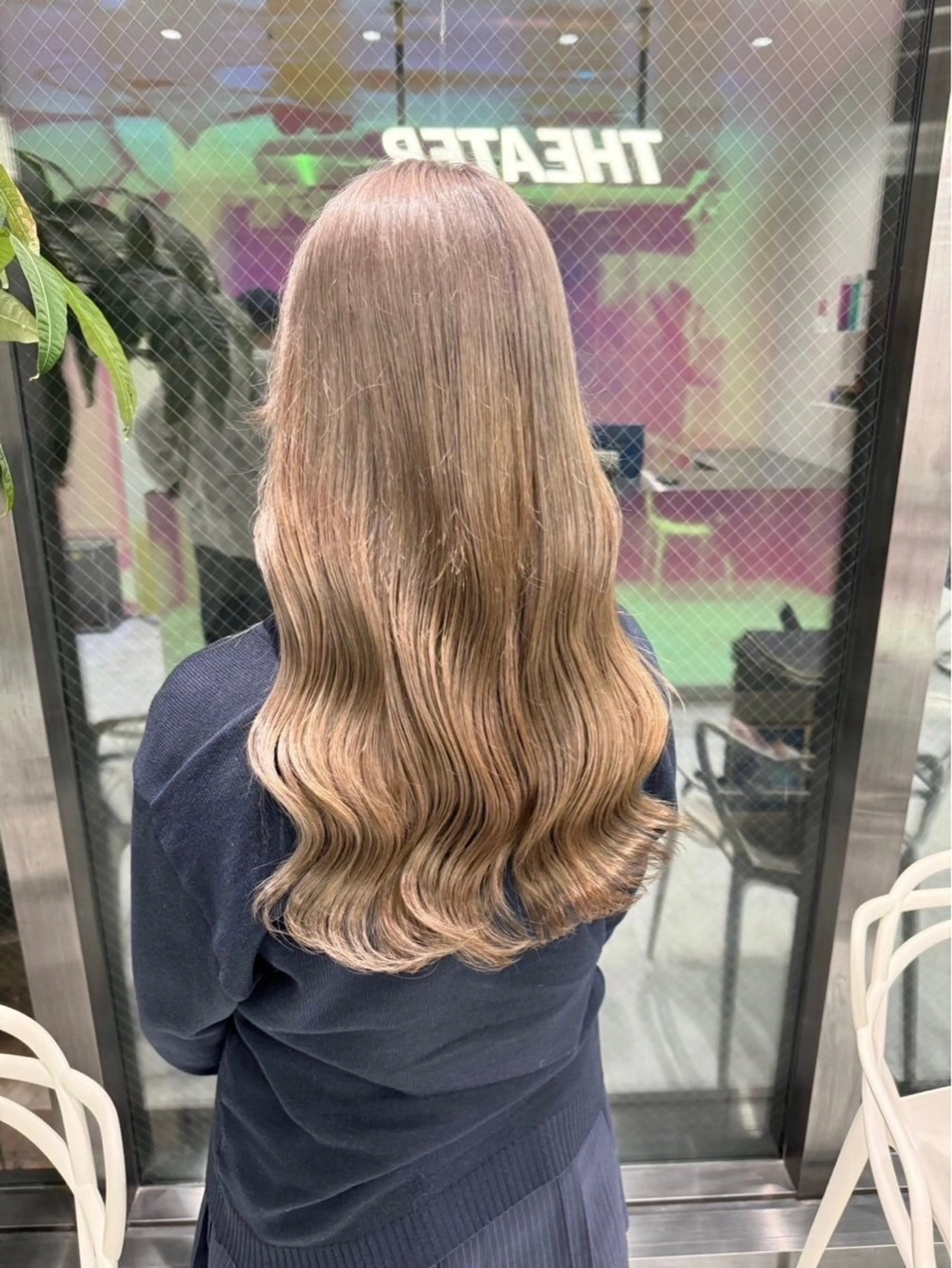 ロング カラー ヘアカラー トリートメント 韓国ベージュ🪞艶 カラー/yume❤︎のヘアスタイル