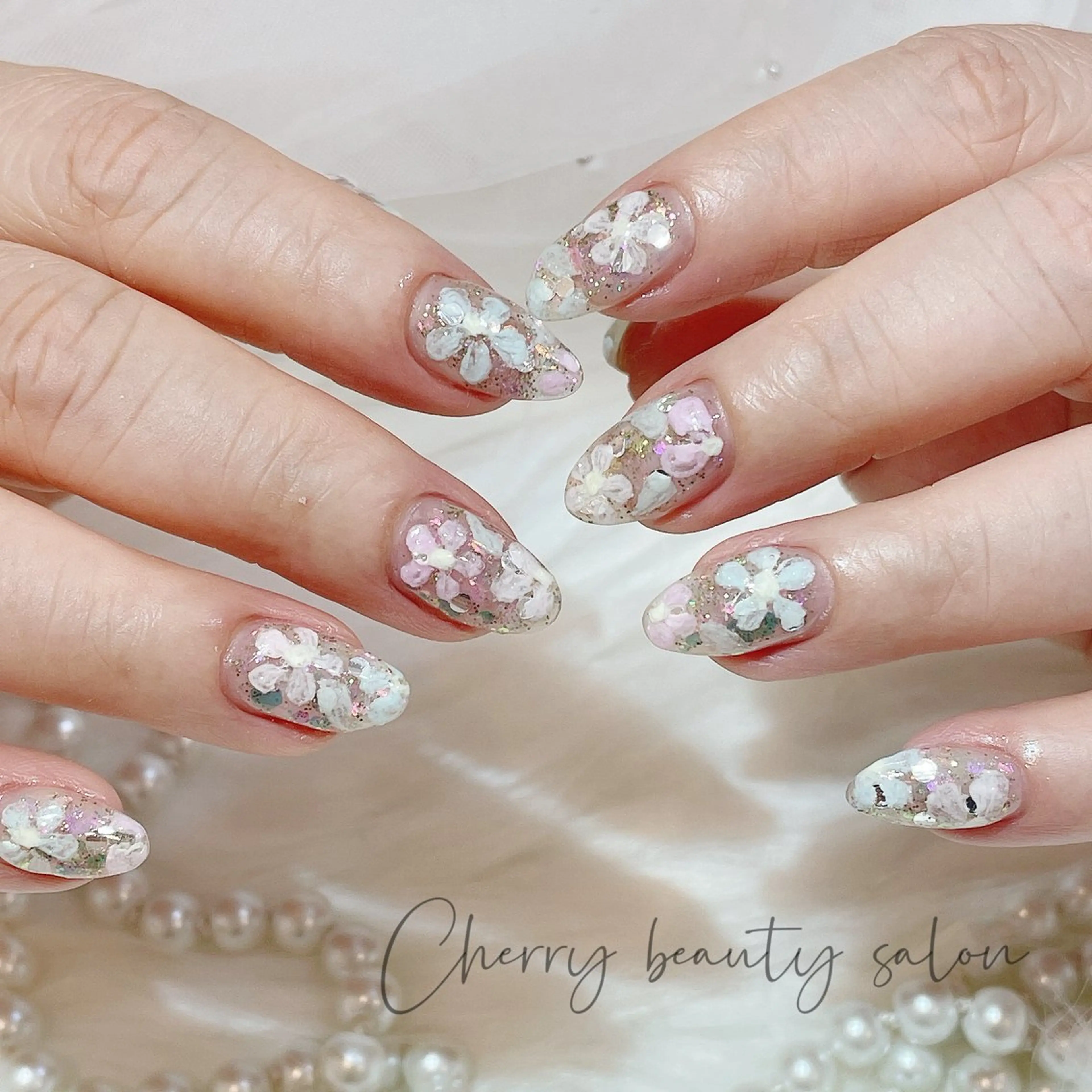 ネイル ハンドネイル ハンドケア SAKURA 🍒のネイルデザイン