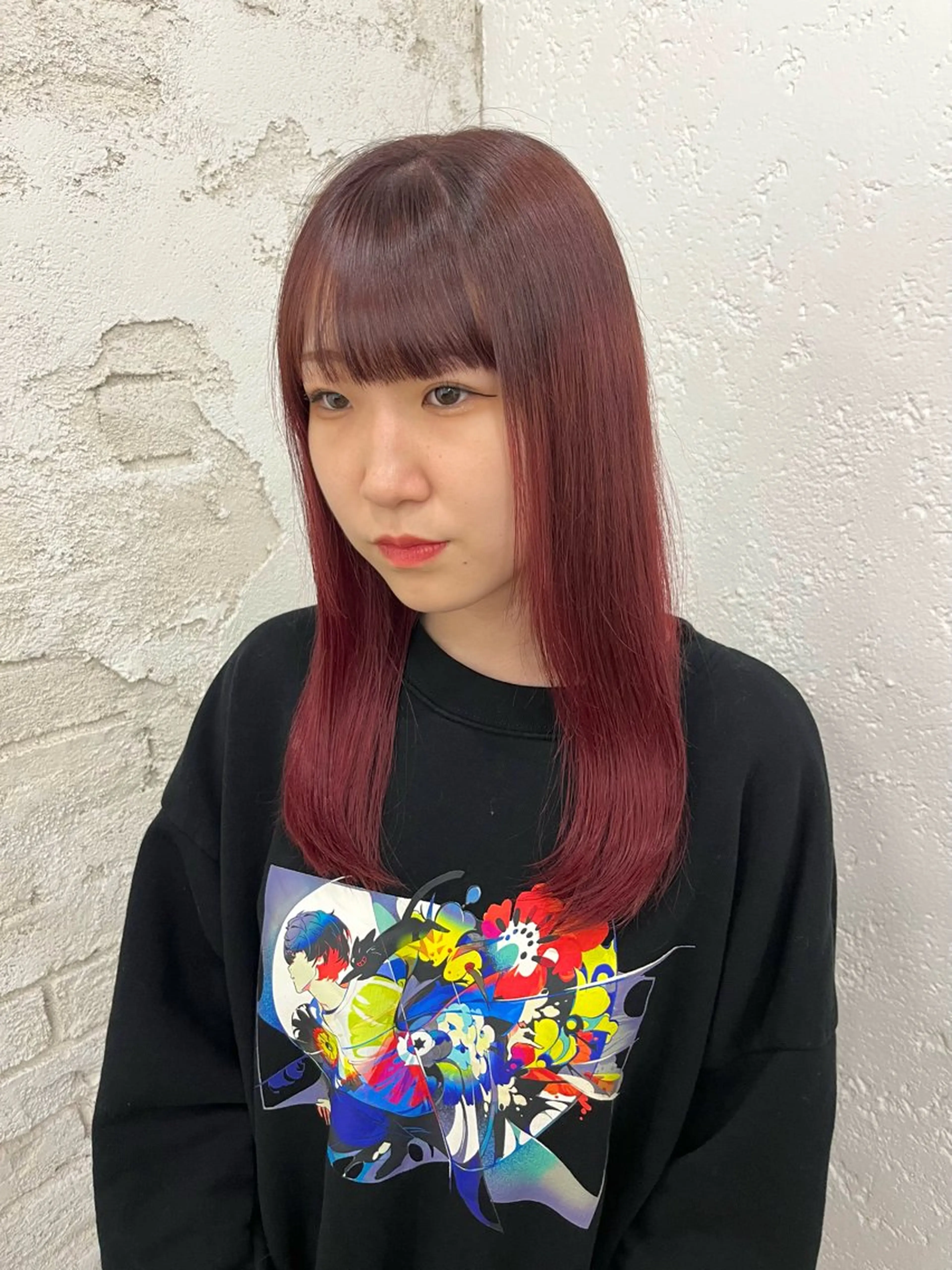 ミディアム カラー ブリーチ レッドカラー 💜メンズカット＆パ ーマ💜Sakuraのヘアスタイル