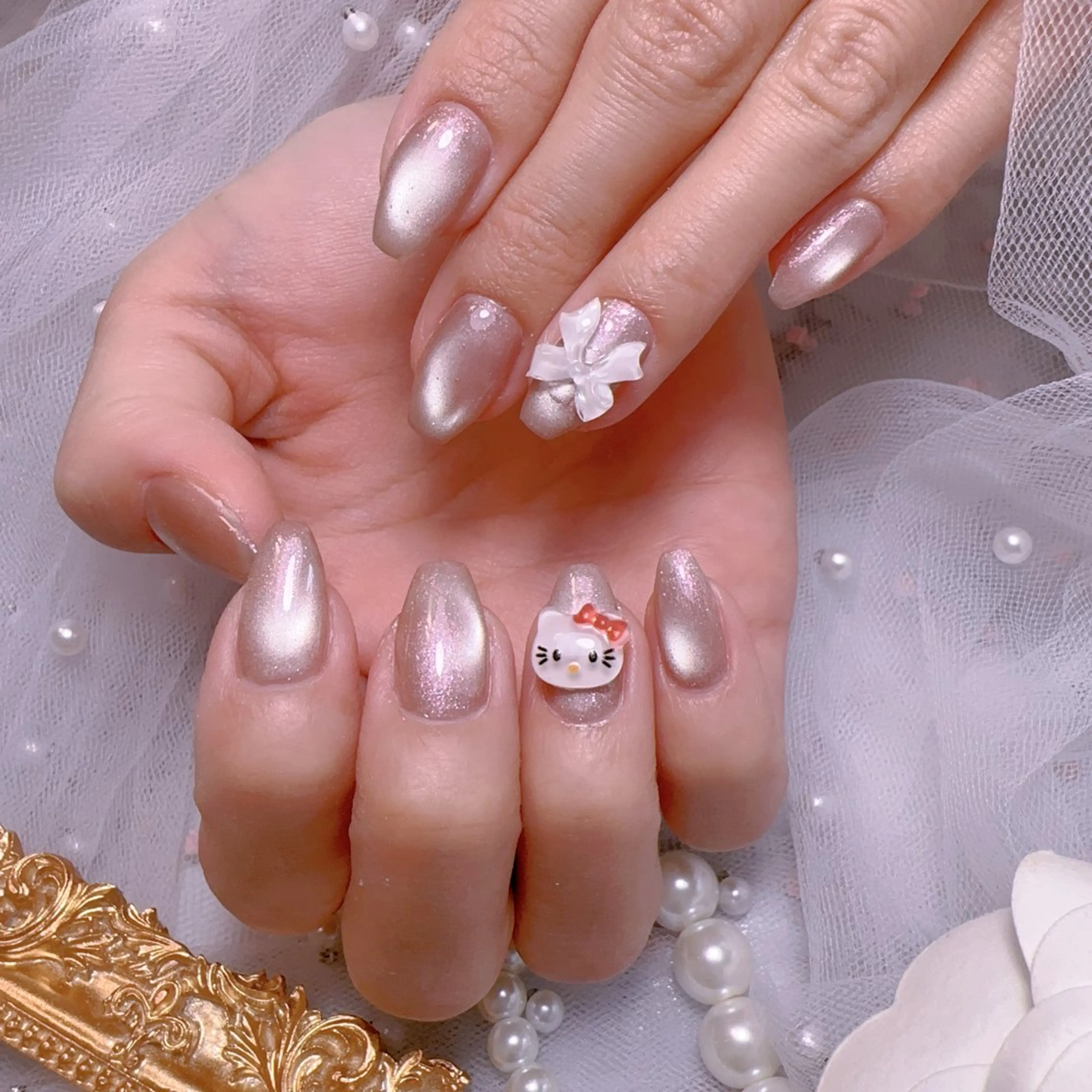ネイル オーロラネイル フットネイル 韓国ネイル ラメ(グリッター) ラメグラデーション ハンドネイル Belle nail salon 新小岩のネイルデザイン