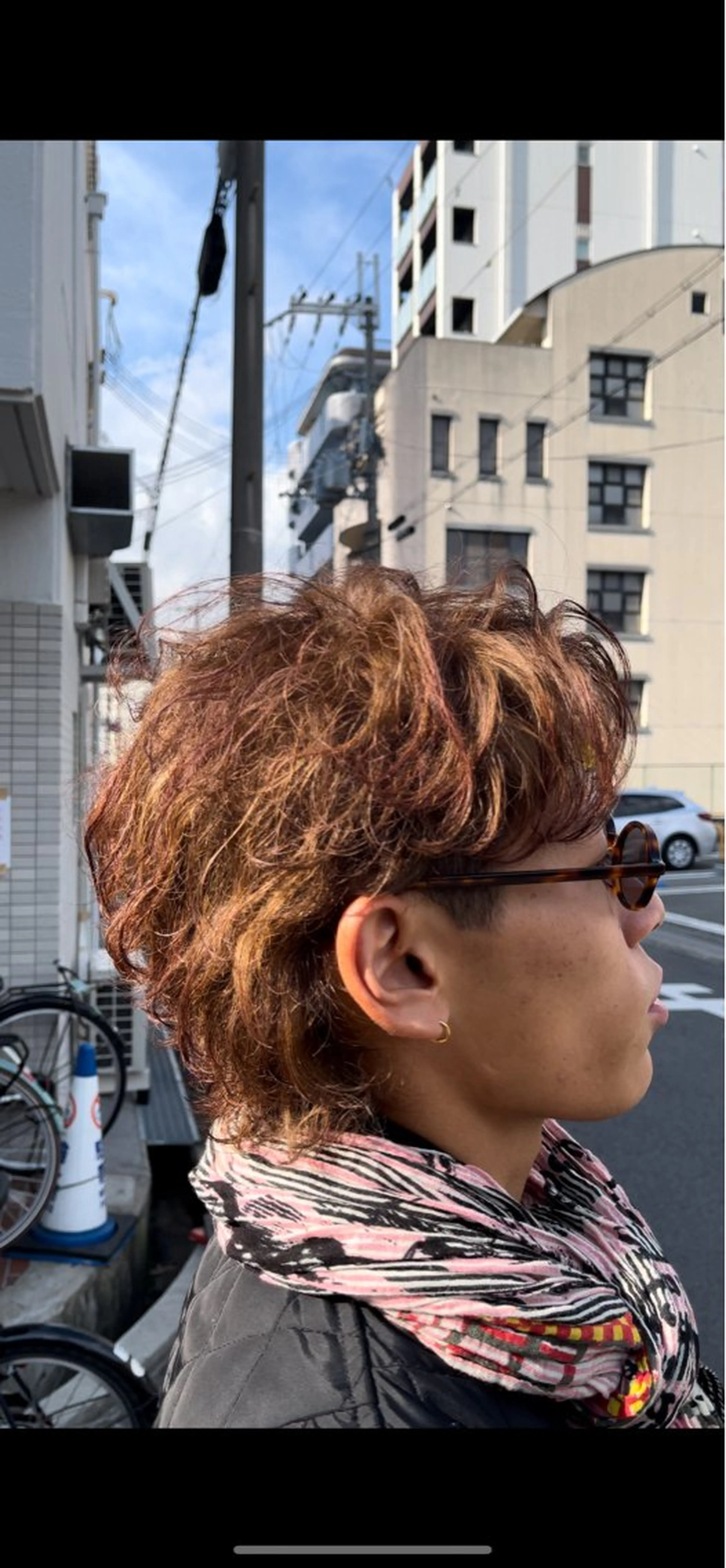 ショート くせ毛 ハイライト カット ヘアカラー hair MILE.所属・ゆうだい モデル募集中のヘアスタイル