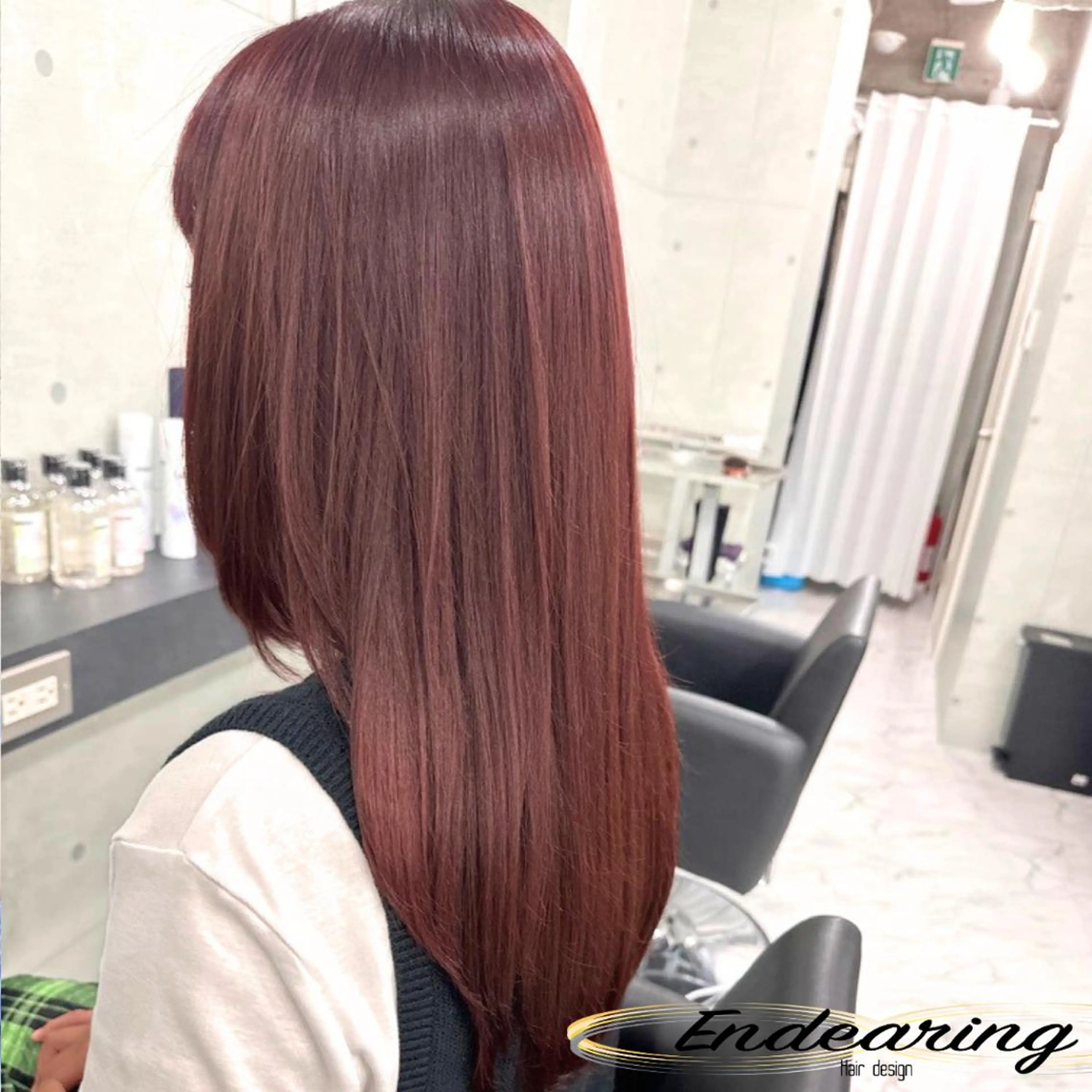 カラー ボルドーカラー ピンクカラー バイオレットカラー カット ヘアカラー Endearing 銀座/レイヤーカットのヘアスタイル