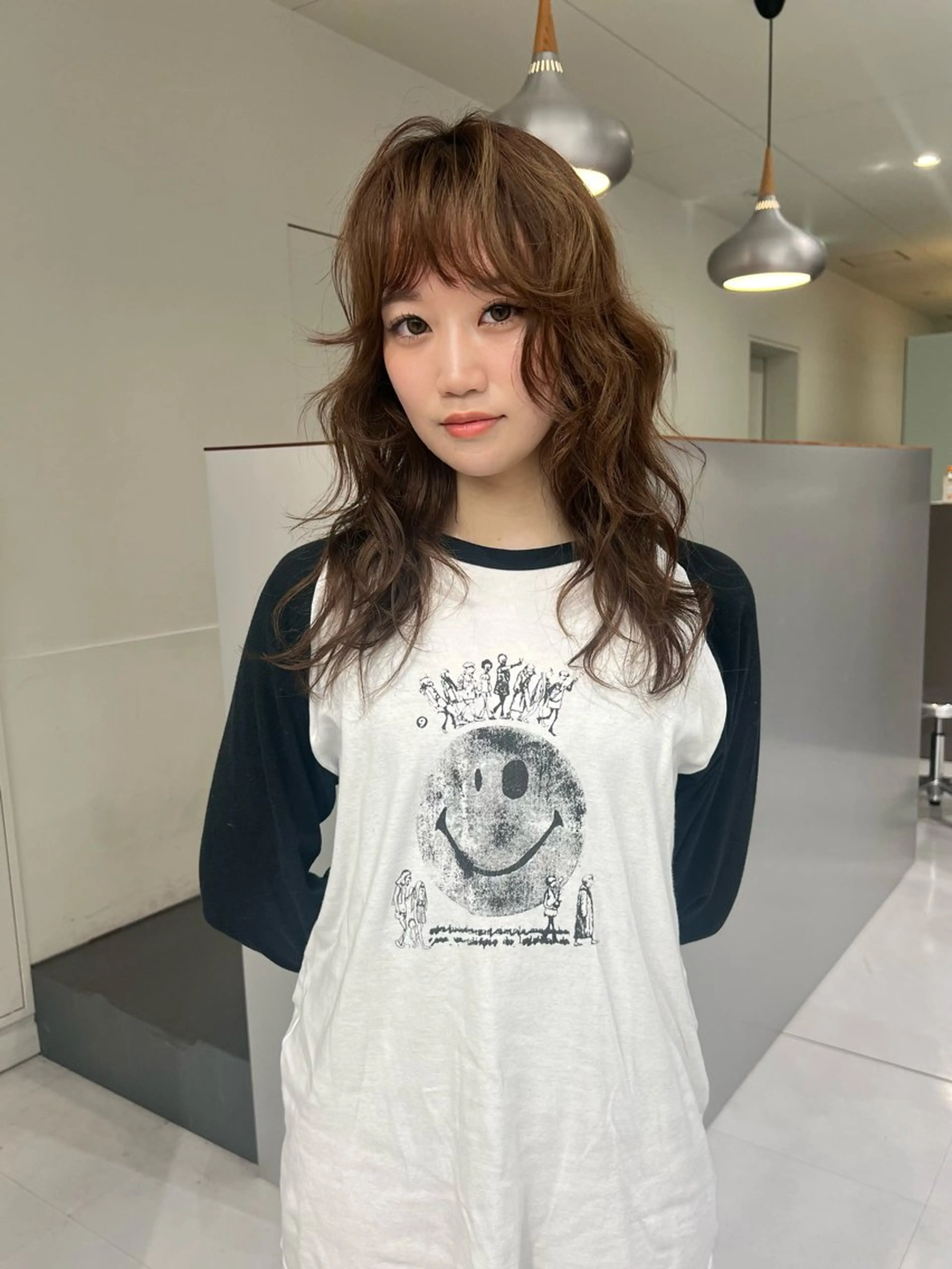 セミロング カラー 透けるカラー🫧 Memi🎀のヘアスタイル