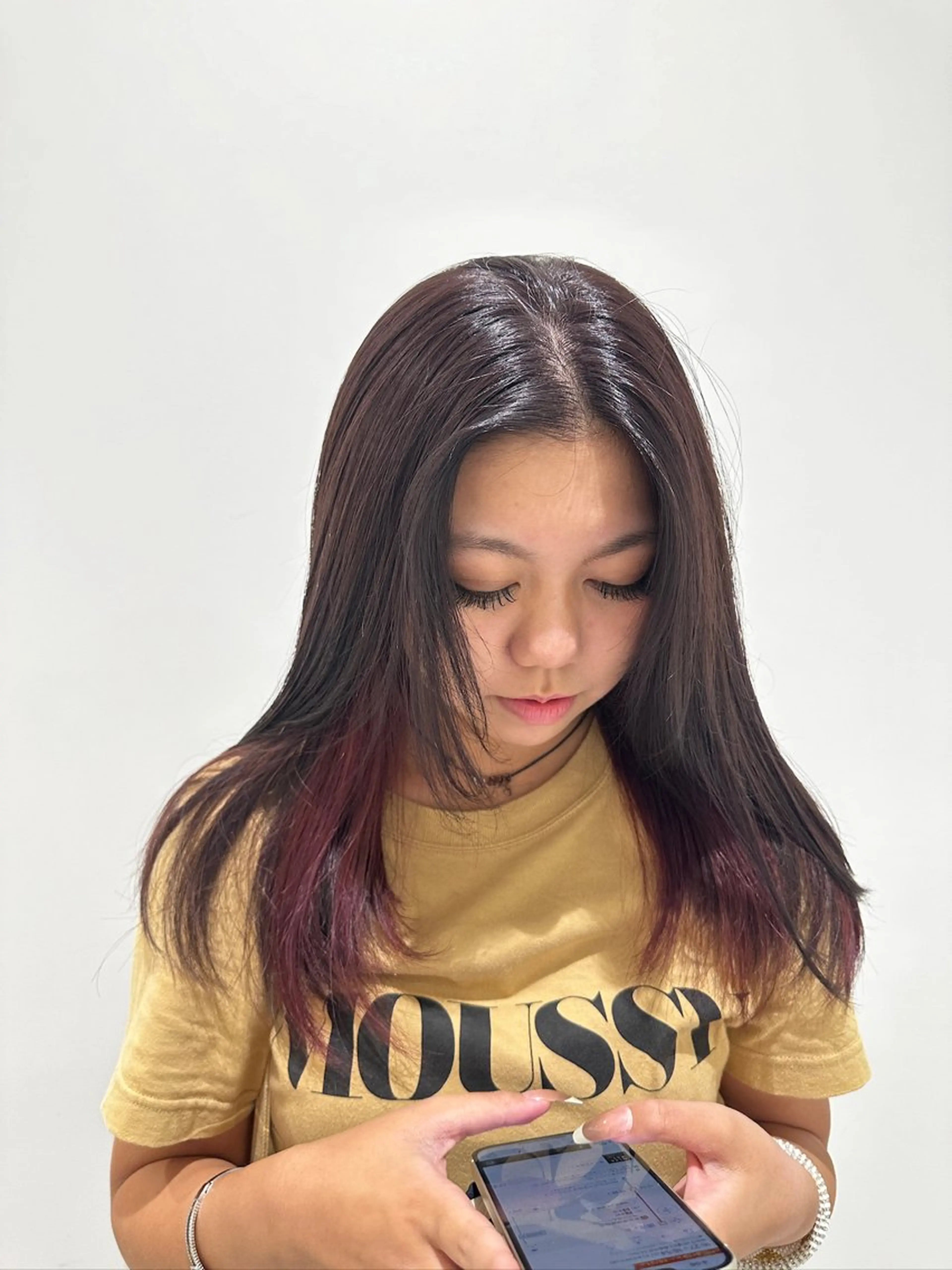 カラー ピンクカラー ピンクパープル カット ヘアカラー トリートメント こうた/髪質改善 ストレート/ヘアケアのヘアスタイル