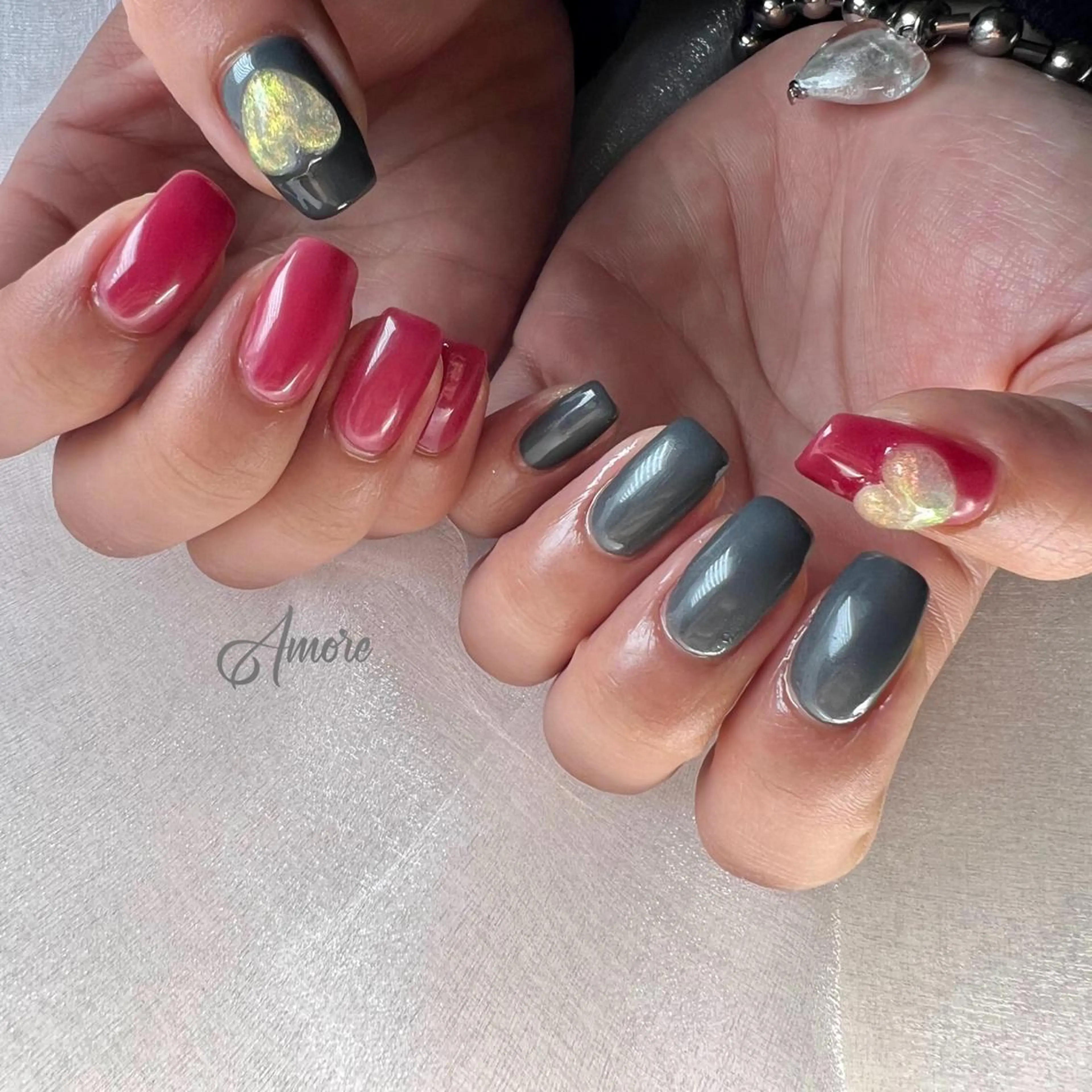 ネイル ジェルネイル 韓国ネイル ミラーネイル オフィスネイル パラジェル You kyehwaのネイルデザイン