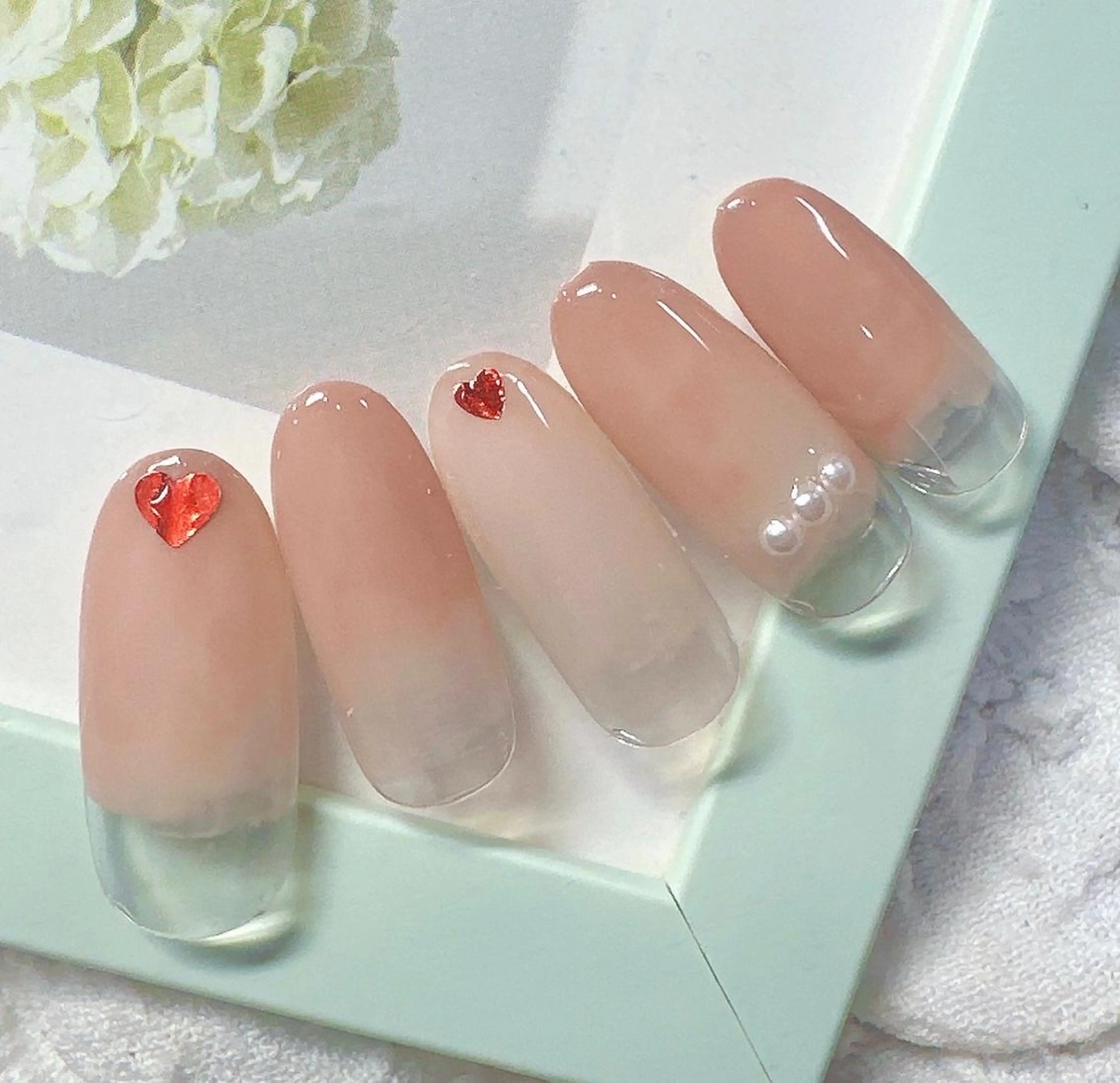 ネイル グラデーション ハート SEPTNAIL KOYAMAのネイルデザイン