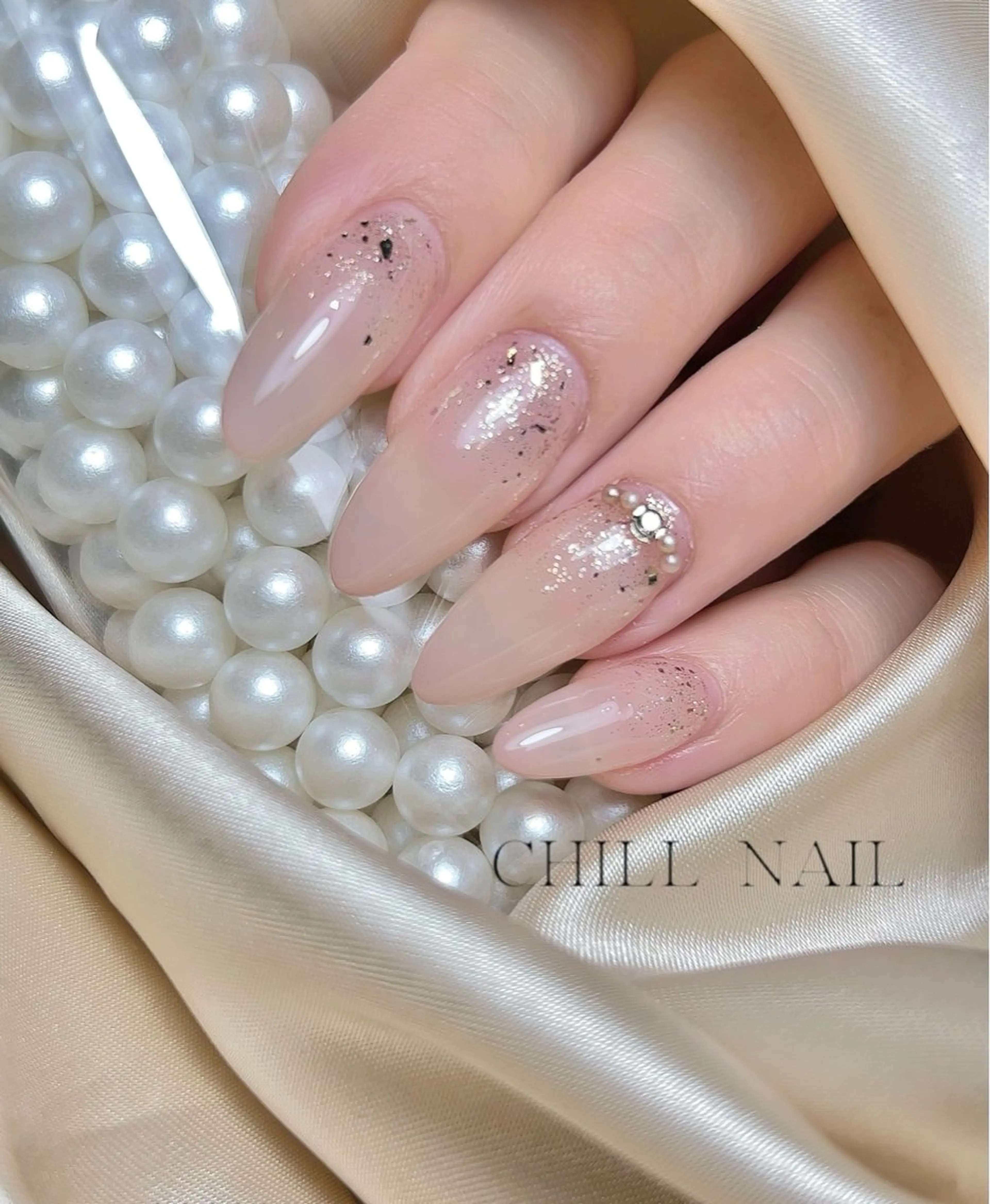 ネイル ピンク ピンクベージュ CHILL NAILのネイルデザイン