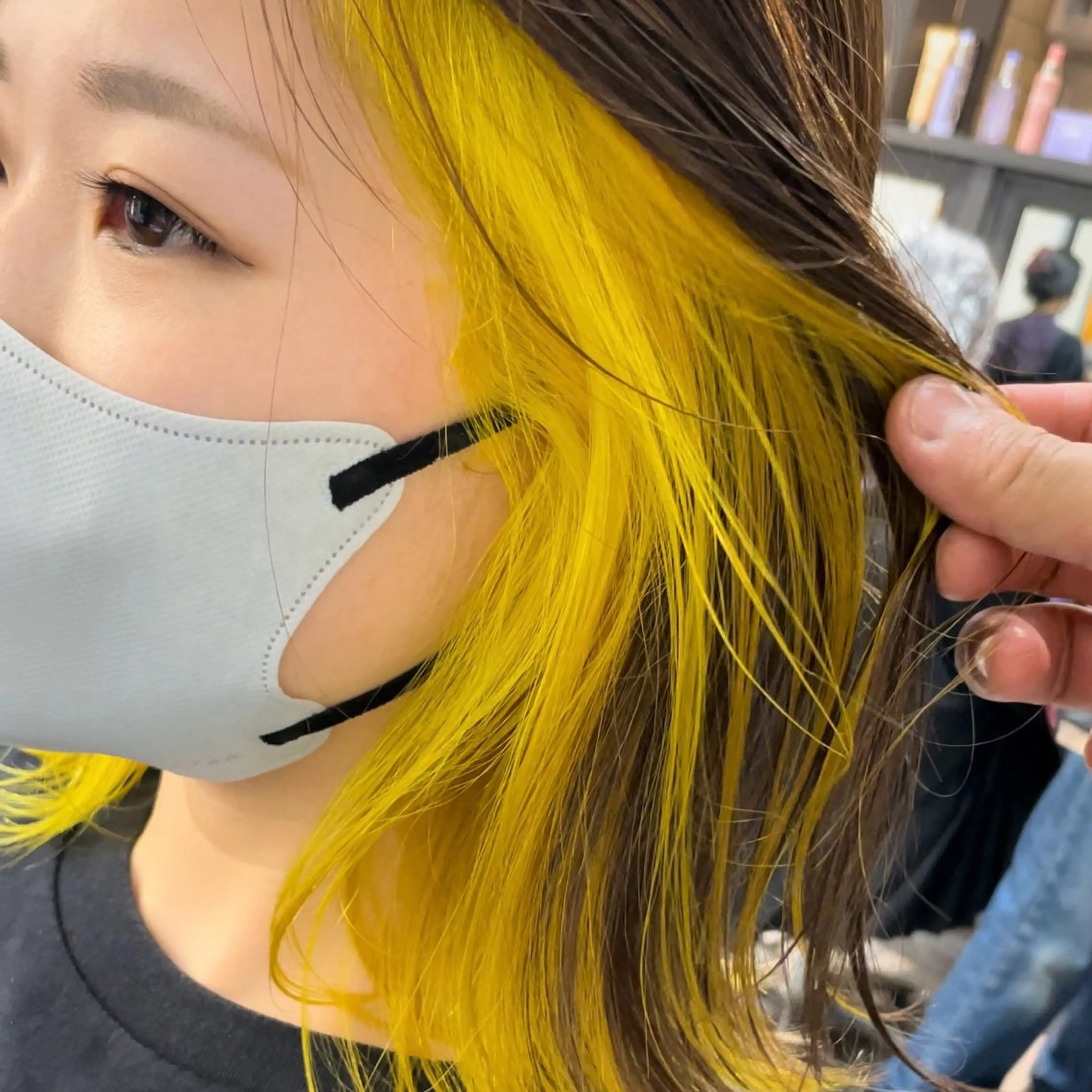 ミディアム イエローカラー トリートメント ヘアカラー トリートメント ヘッドスパ 最高級髪質改善 艶カラー👑たくやのヘアスタイル