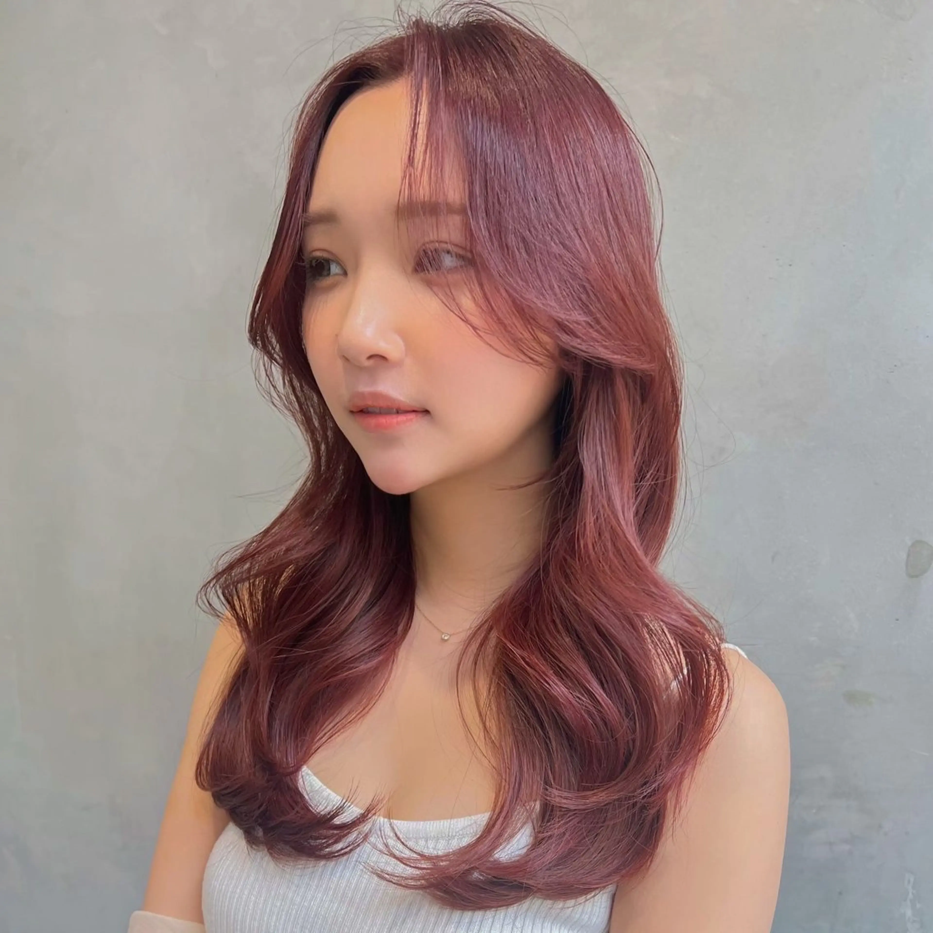 ロング カラー ブラウンカラー 透明感カラー 小顔カット 💎ブリーチ× 透明感✨Hayatoのヘアスタイル