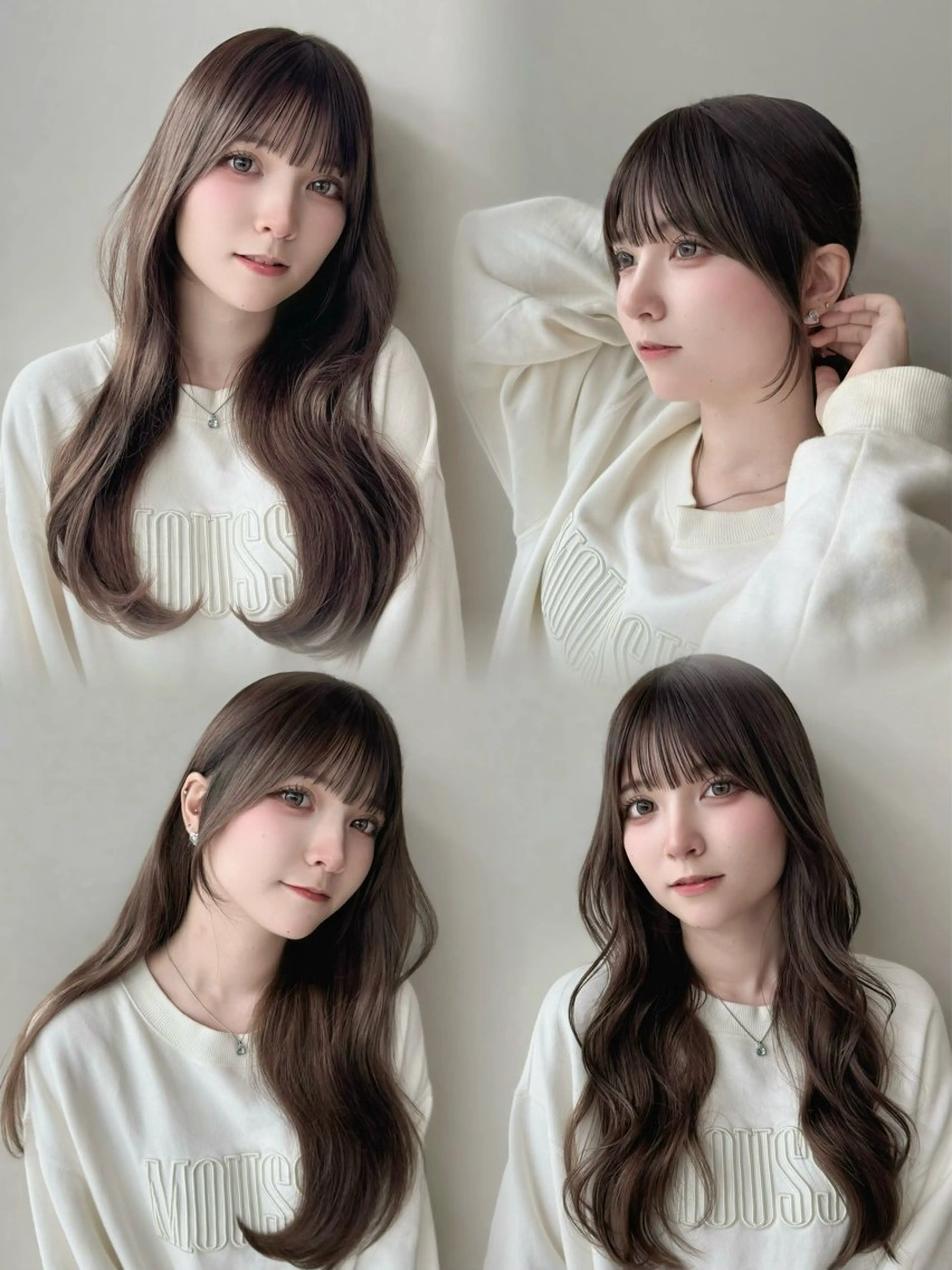 ロング カラー カット ヘアカラー トリートメント COA GINZA 空也/前髪/顔まわりのヘアスタイル