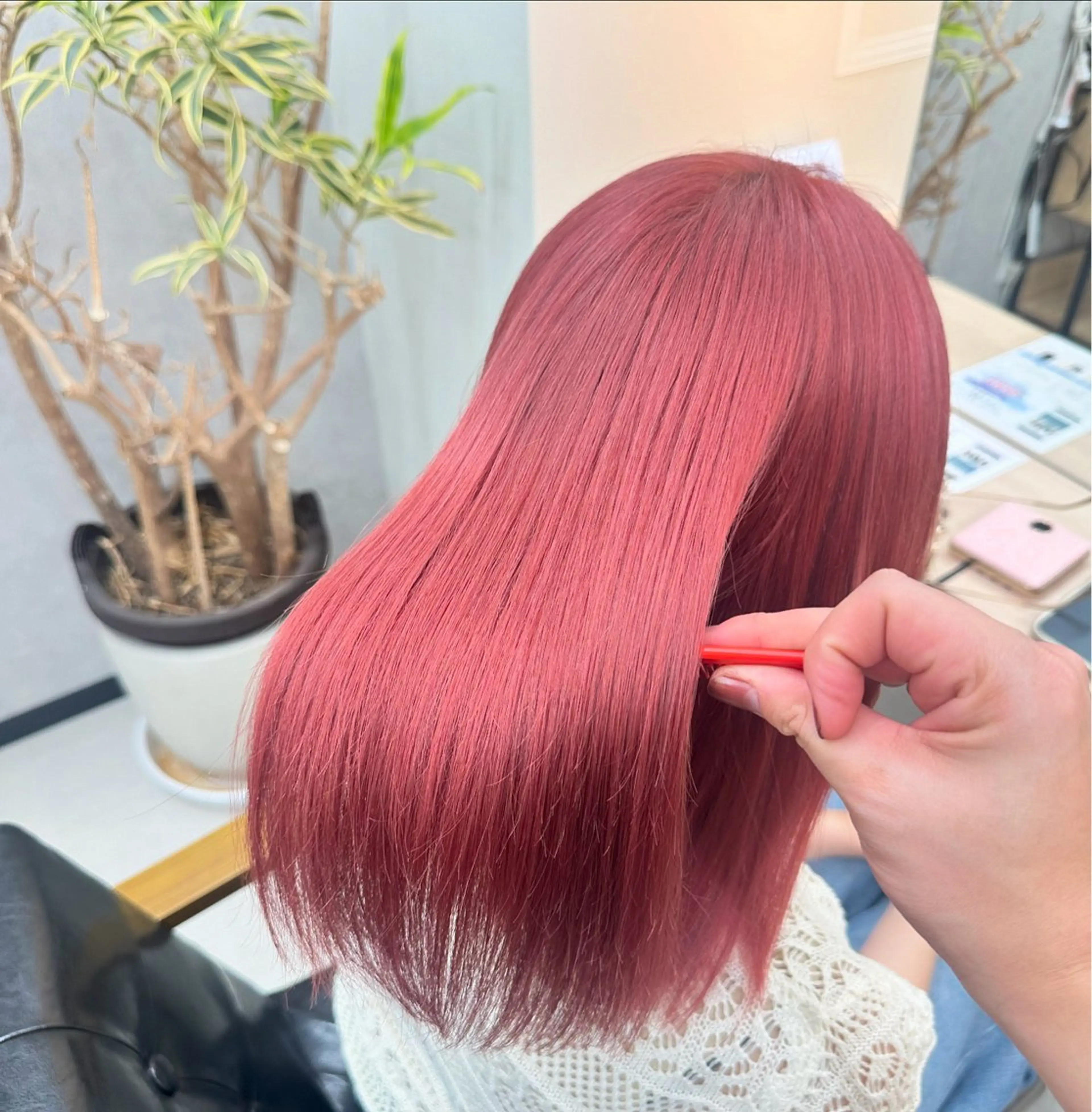 ミディアム カラー ヘアカラー トリートメント 𝐑𝐲𝐮𝐤𝐢 【店長】ALEAPのヘアスタイル