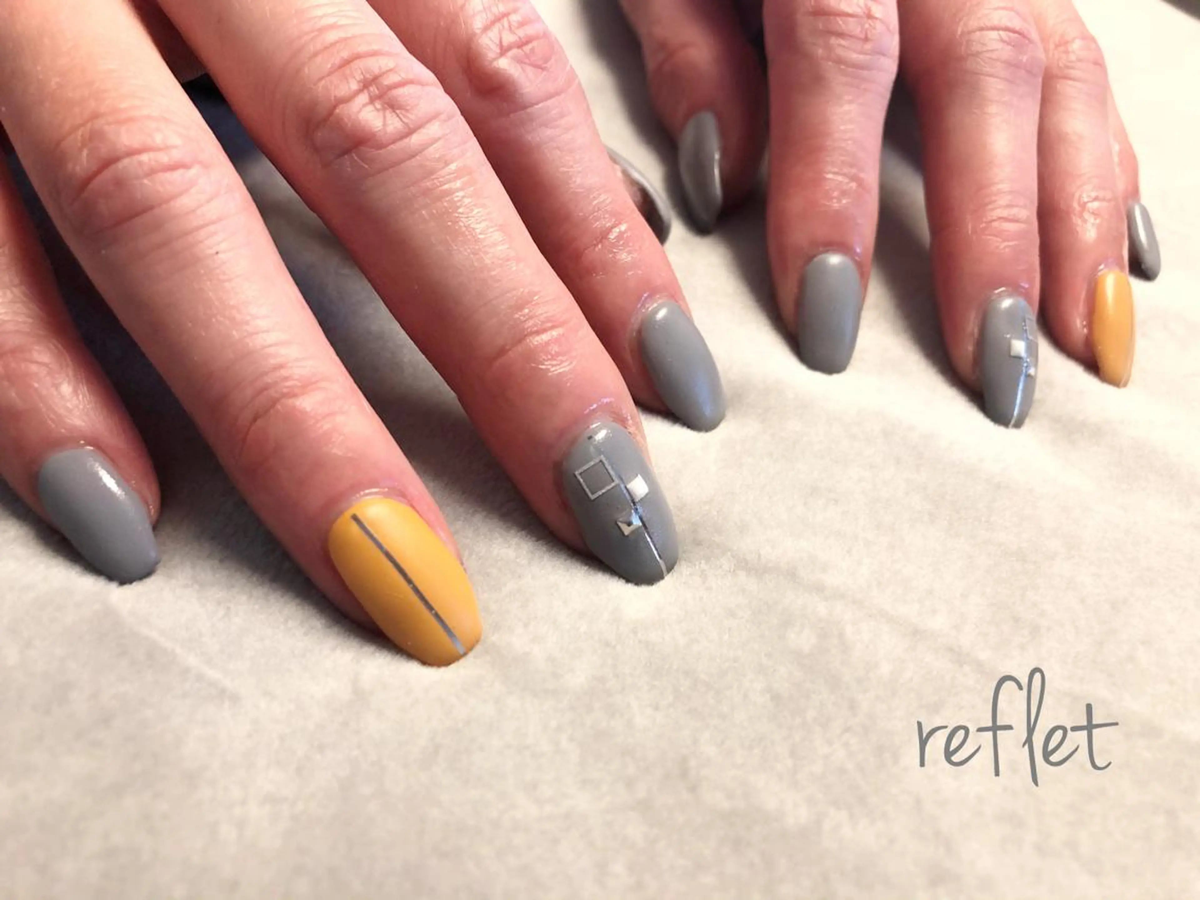 ネイル マットネイル ハンドネイル reflet nailのネイルデザイン