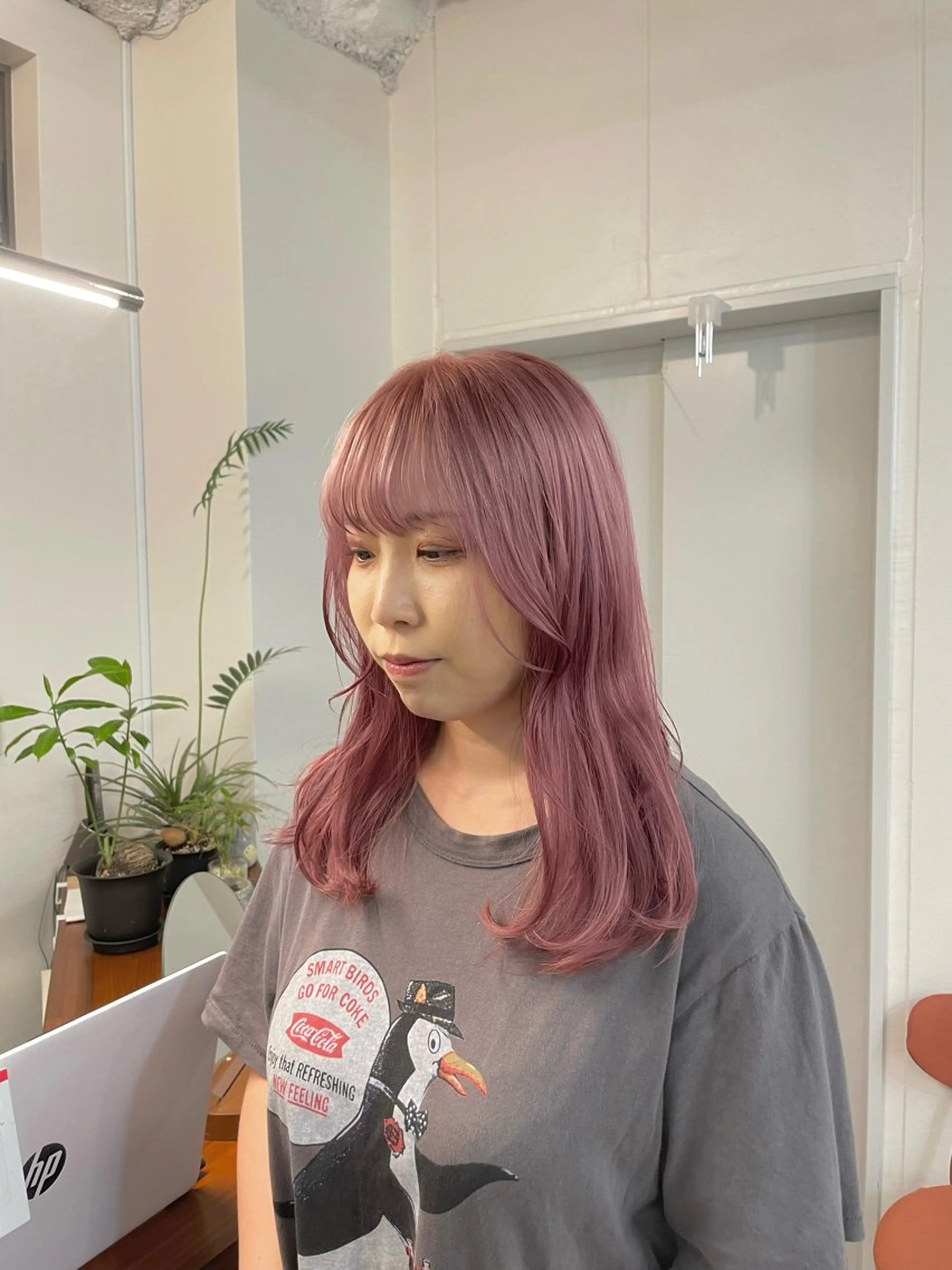 セミロング ヘアカラー hana✂︎メンズ ニュアンスパーマのヘアスタイル