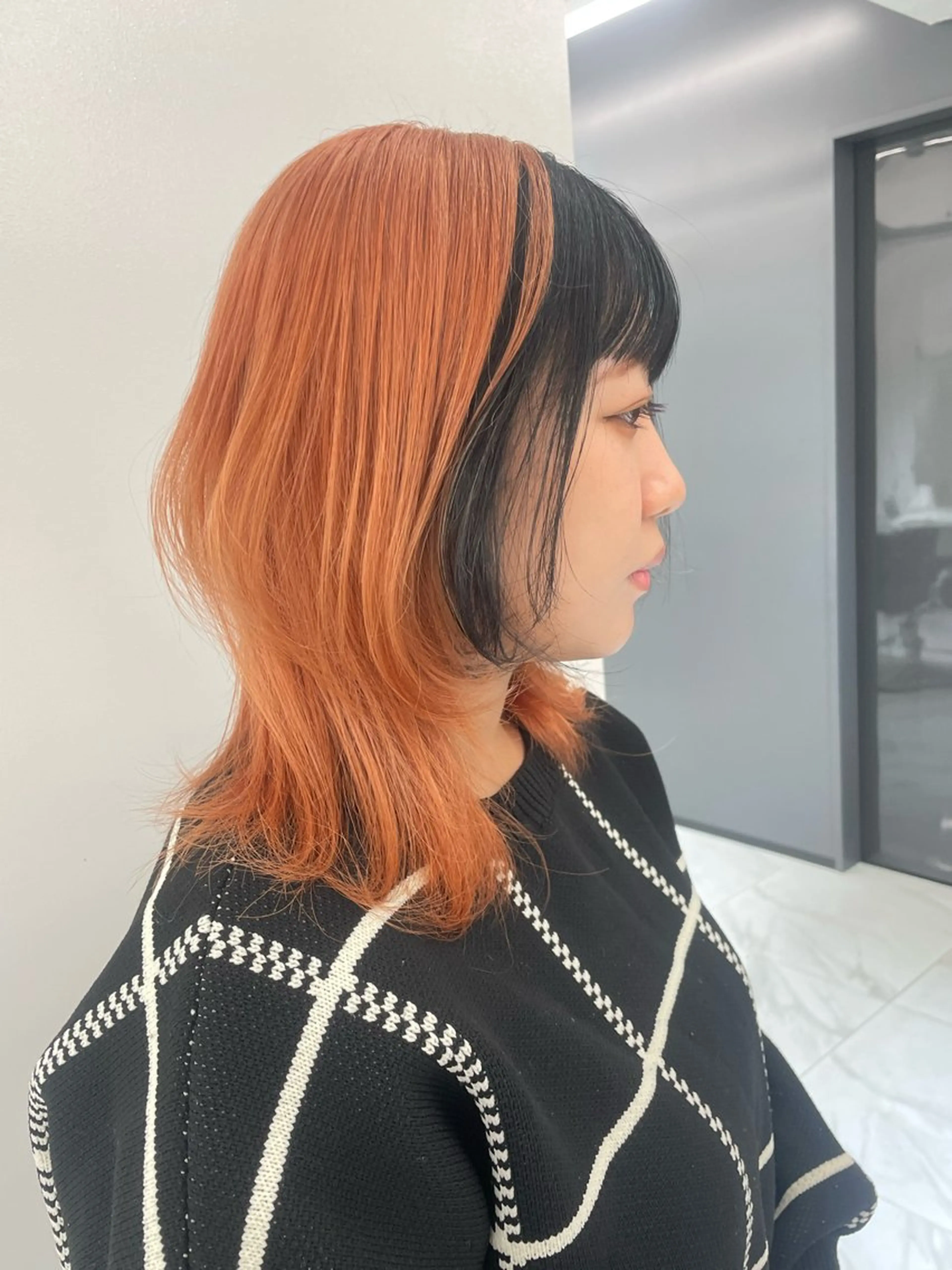 ミディアム カラー デザインカラー ヘアカラー レイヤー/ハイトーン 渋谷/Satsukiのヘアスタイル