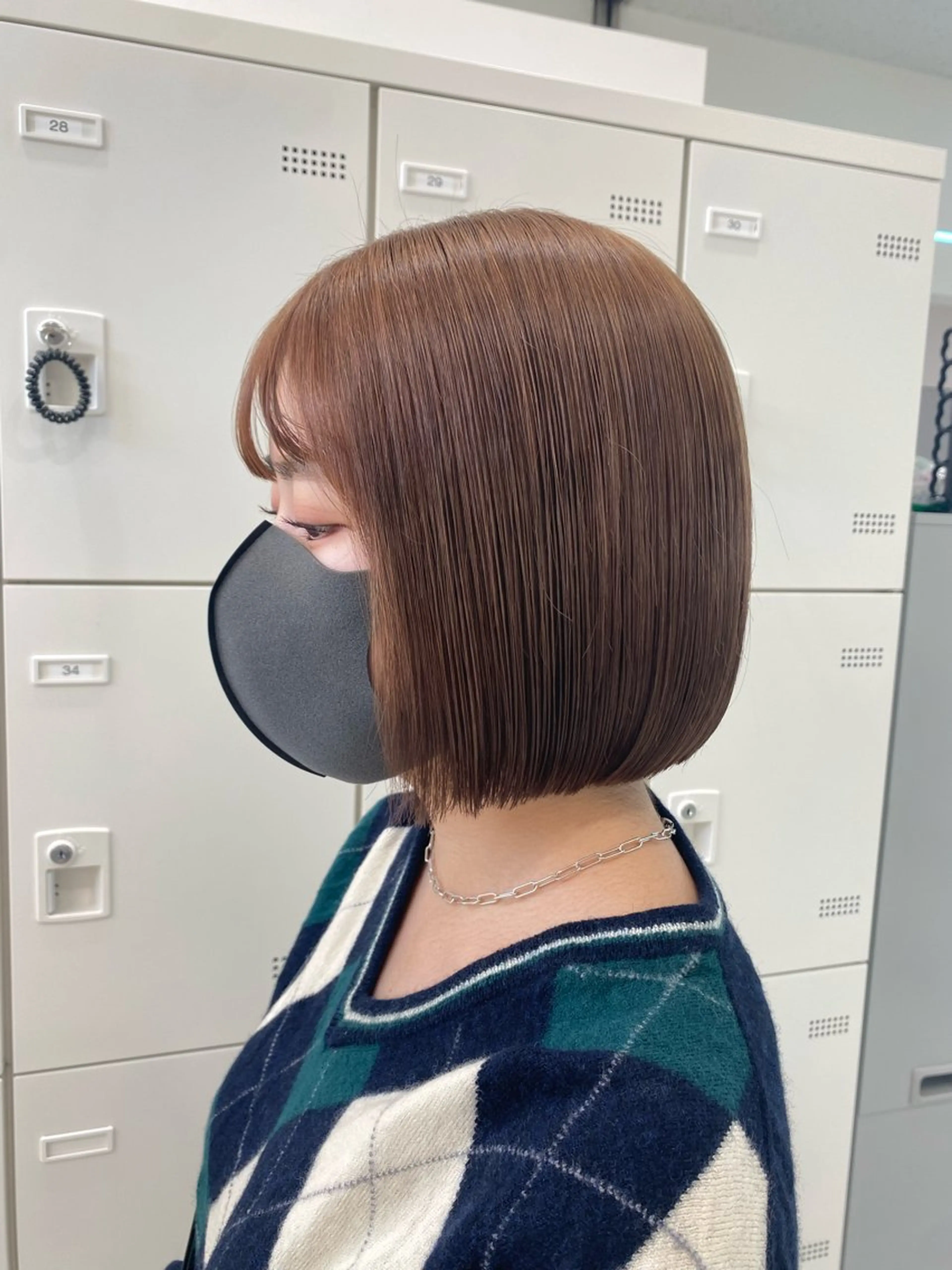 セミロング カラー カット ✨透明感、艶髪ヘア✨ 韓国ヘア特化💖のヘアスタイル