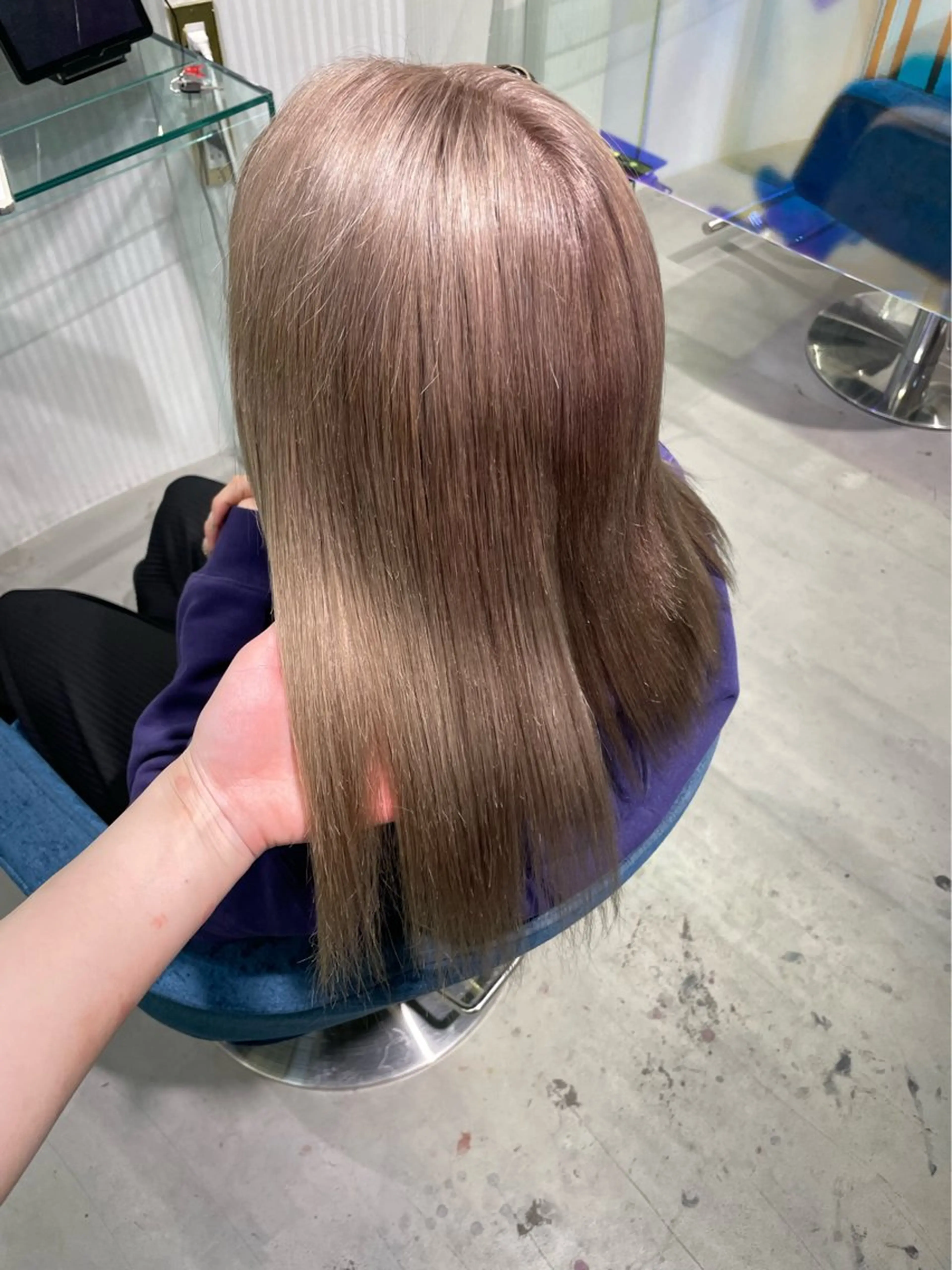 セミロング カラー ヘアカラー 安井まゆ _Box mico.のヘアスタイル