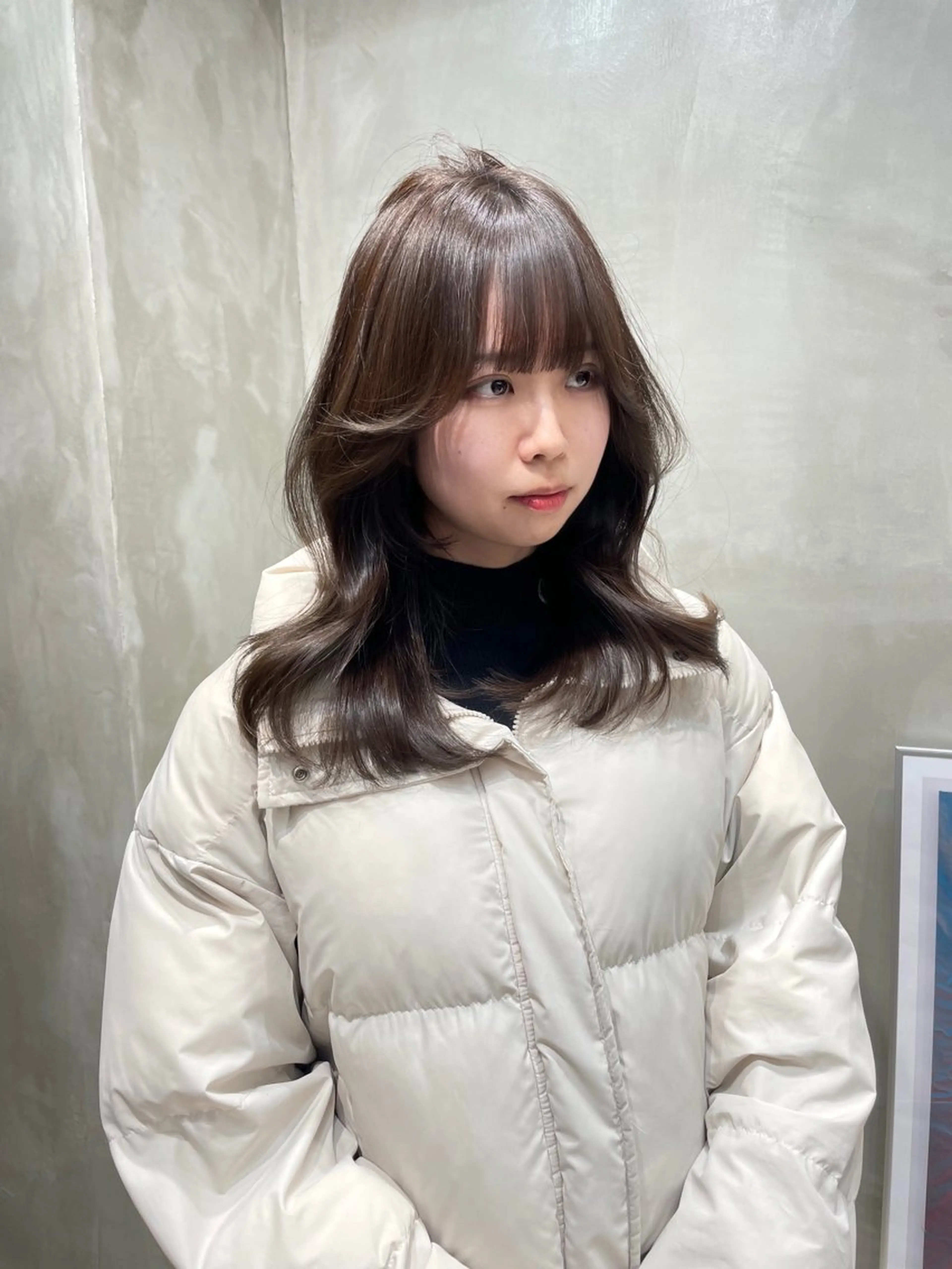 ミディアム カラー ヘアアレンジ 透明感カラー 韓国風ヘア レイヤーカット the path shogo🌻のヘアスタイル