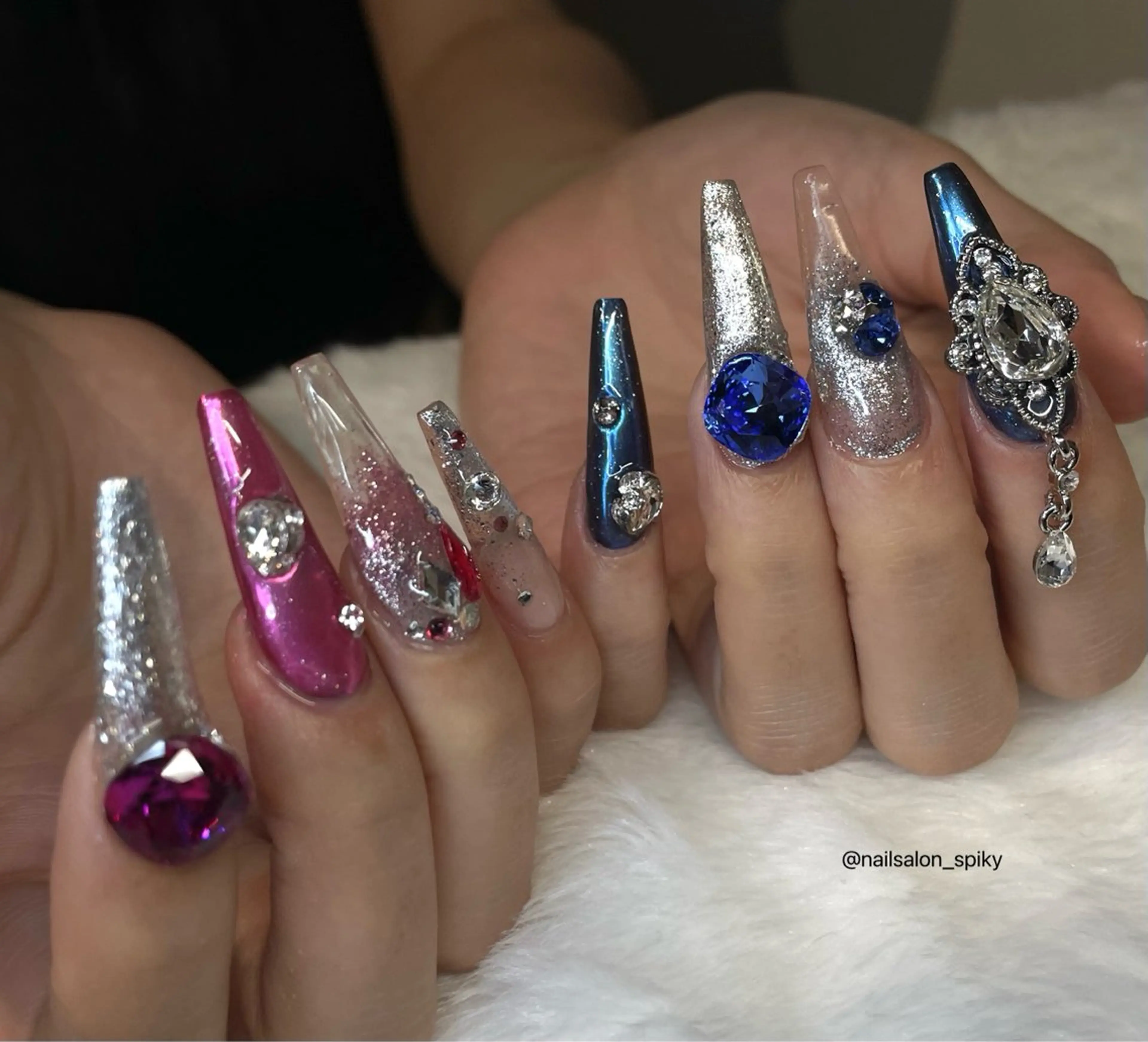 ネイル ハンドネイル Spiky とうげ ふうかのネイルデザイン