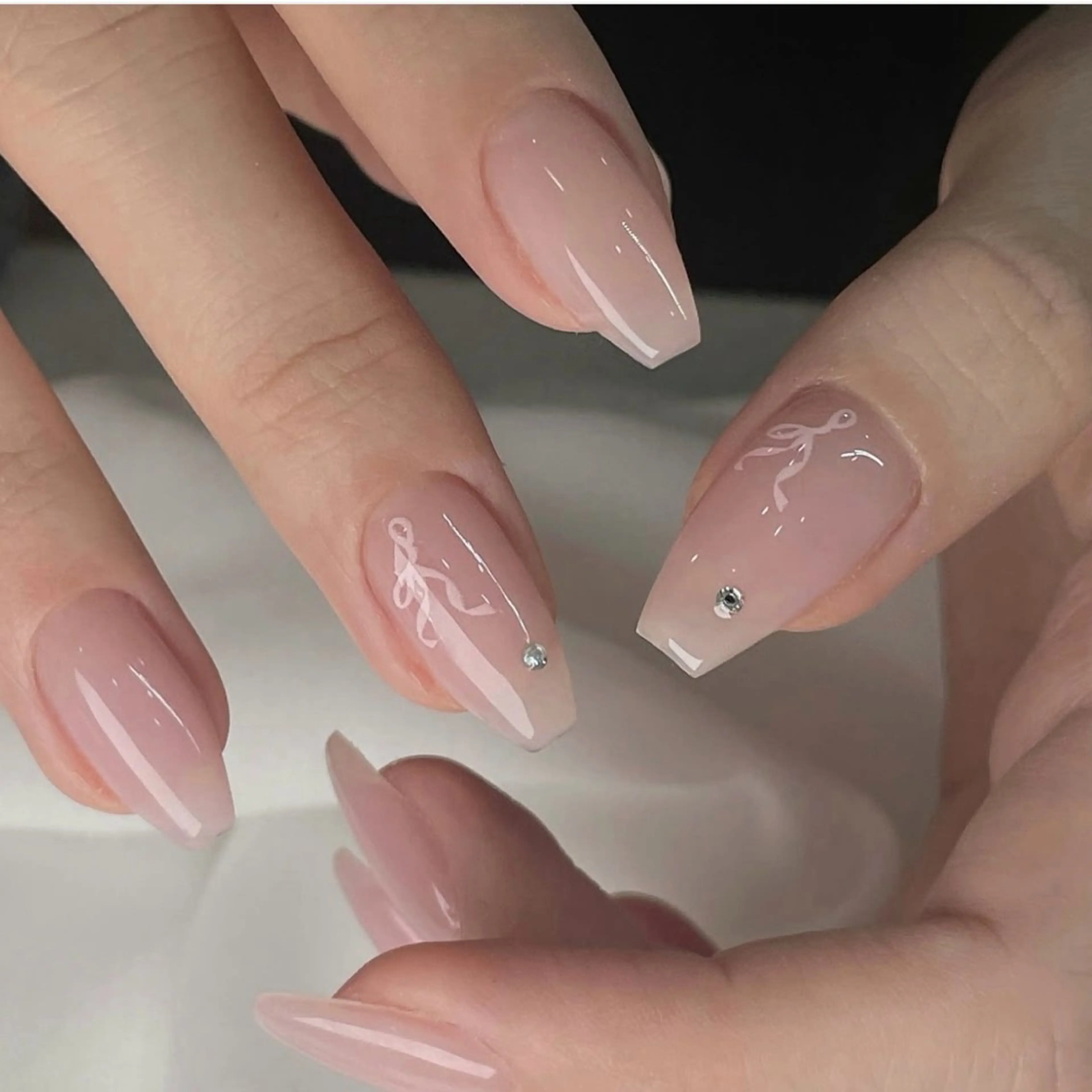 ネイル アートネイル 長さ出し フレンチネイル グラデーション 韓国ネイル Lala Nails所属・Lala Nailsのネイルデザイン
