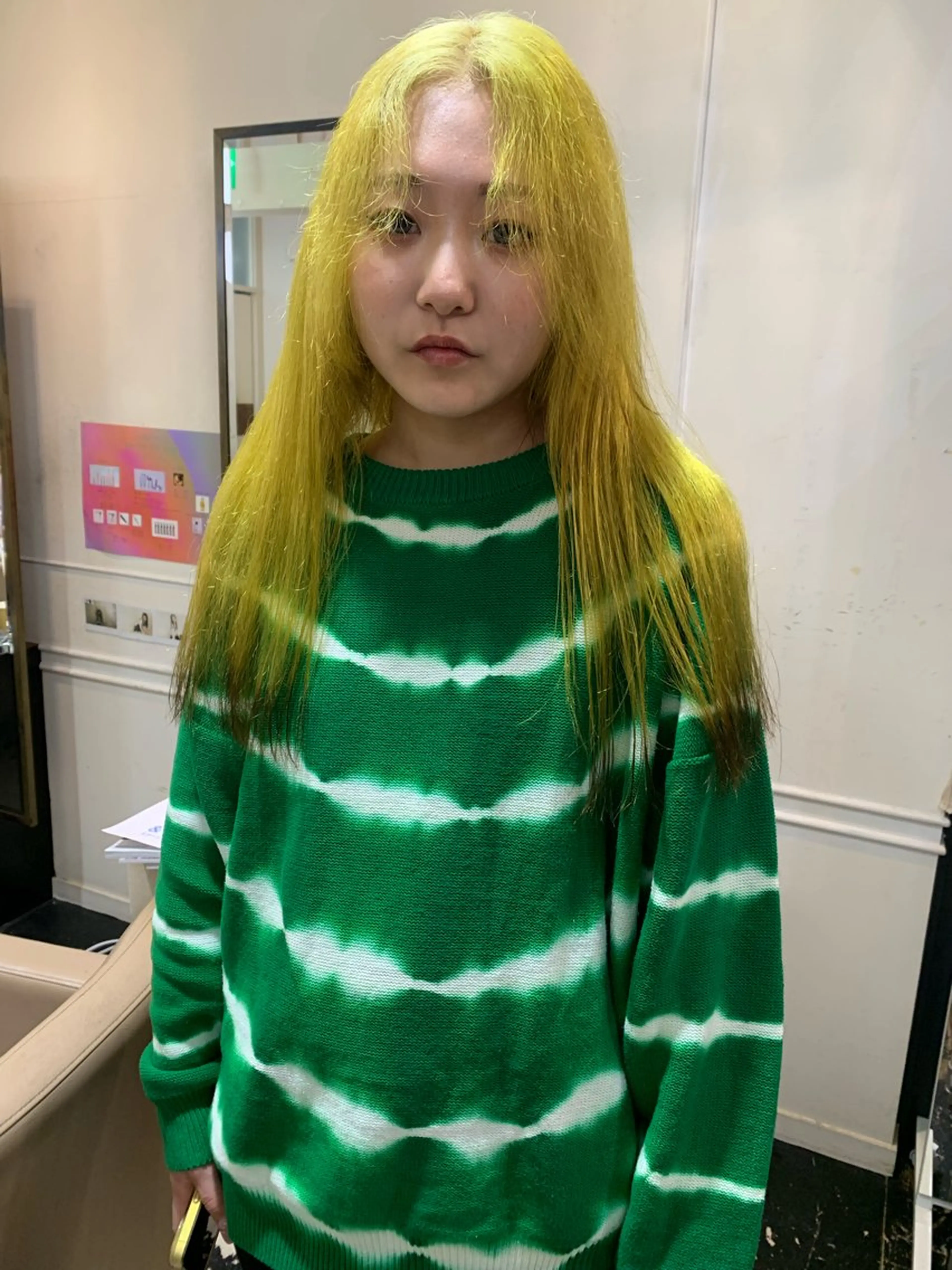 ロング カラー 切りっぱなしボブ バレイヤージュ ブリーチ ケアブリーチ デザインカラー ヘアカラー 早川 豪のヘアスタイル