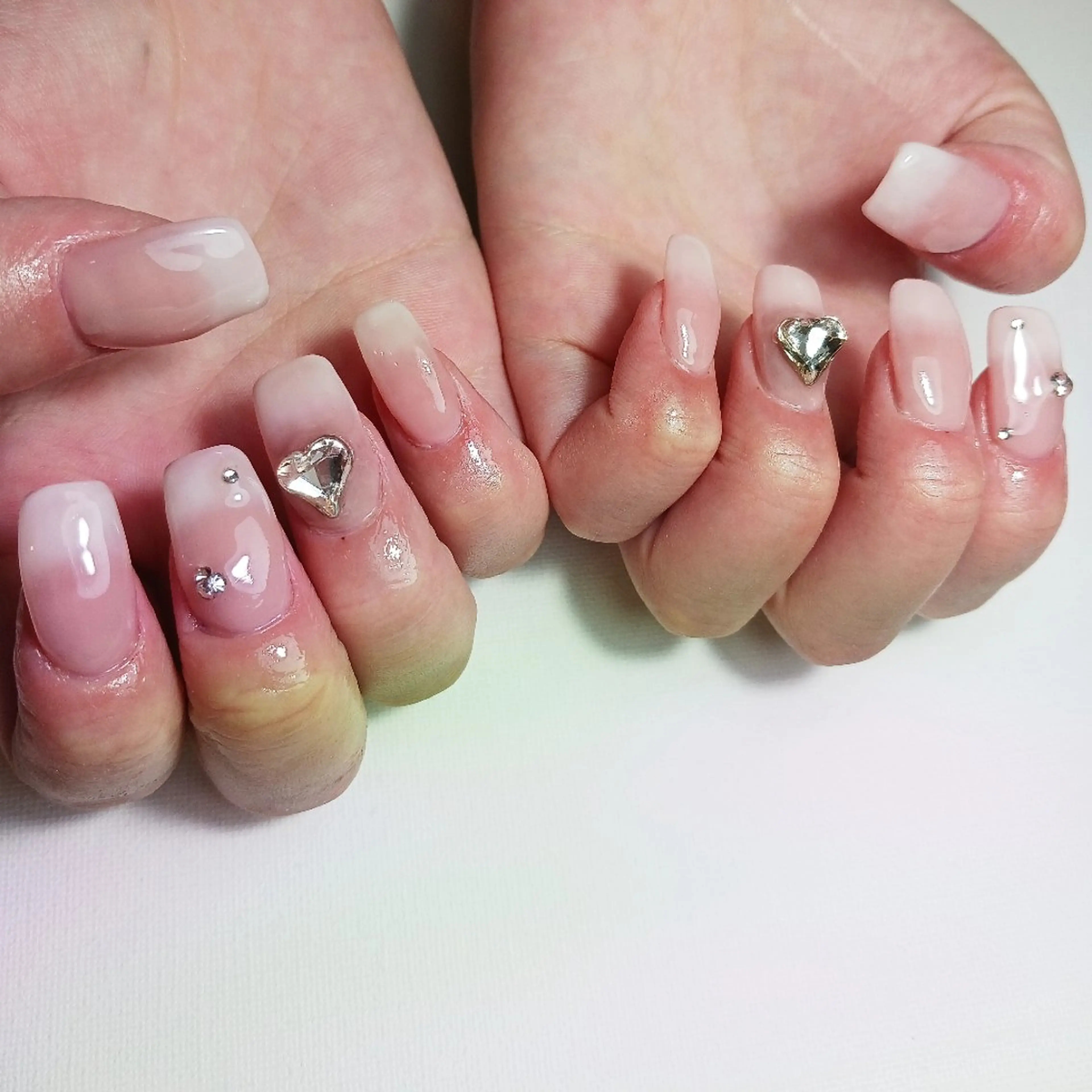 ネイル ジェルネイル ハート 持ち込み ショートネイル ハンドネイル owlnail /持込みデザイン専門のネイルデザイン