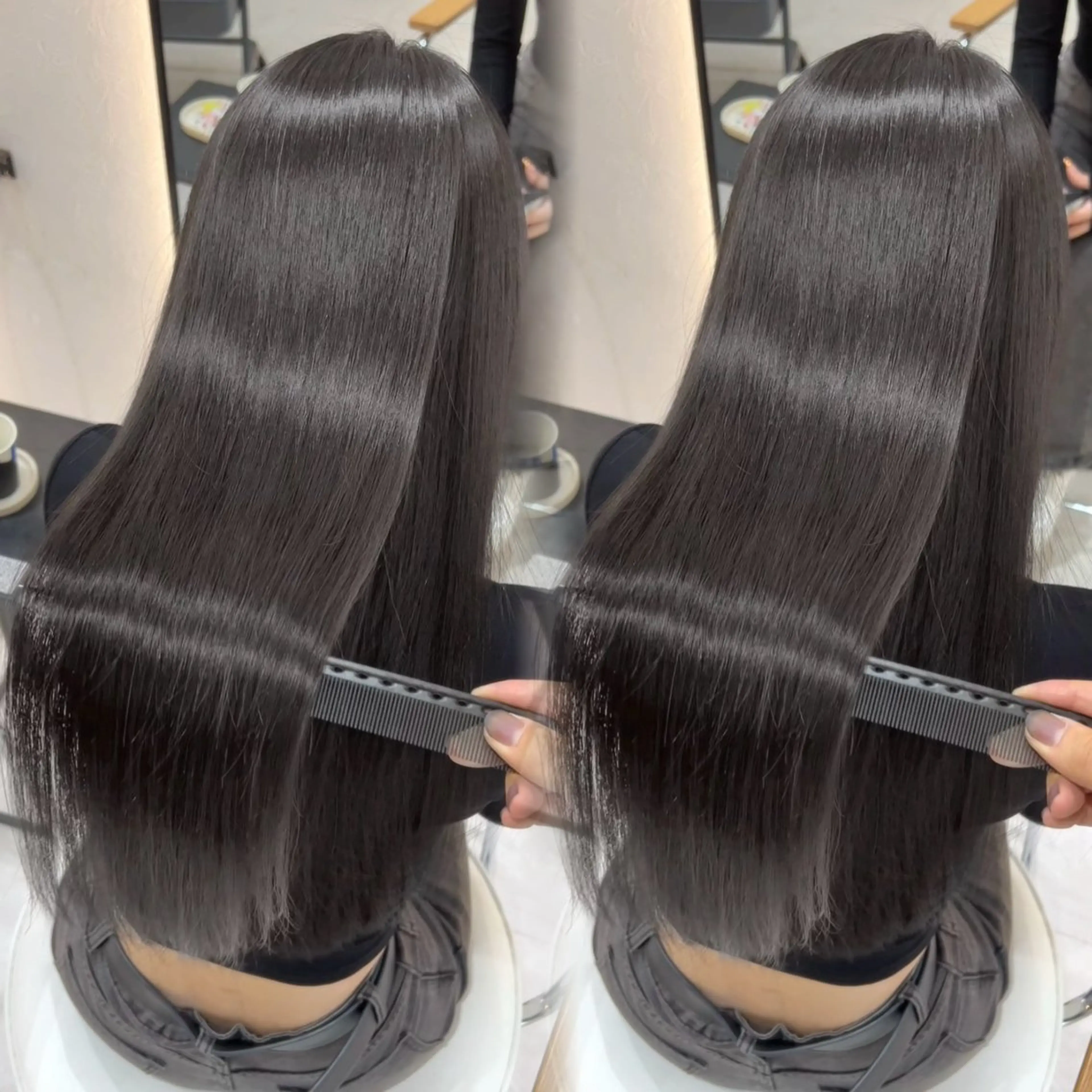 ロング カット ヘアカラー トリートメント 輝士‎🤍レイヤー/ 艶髪/透明感/顔周りのヘアスタイル