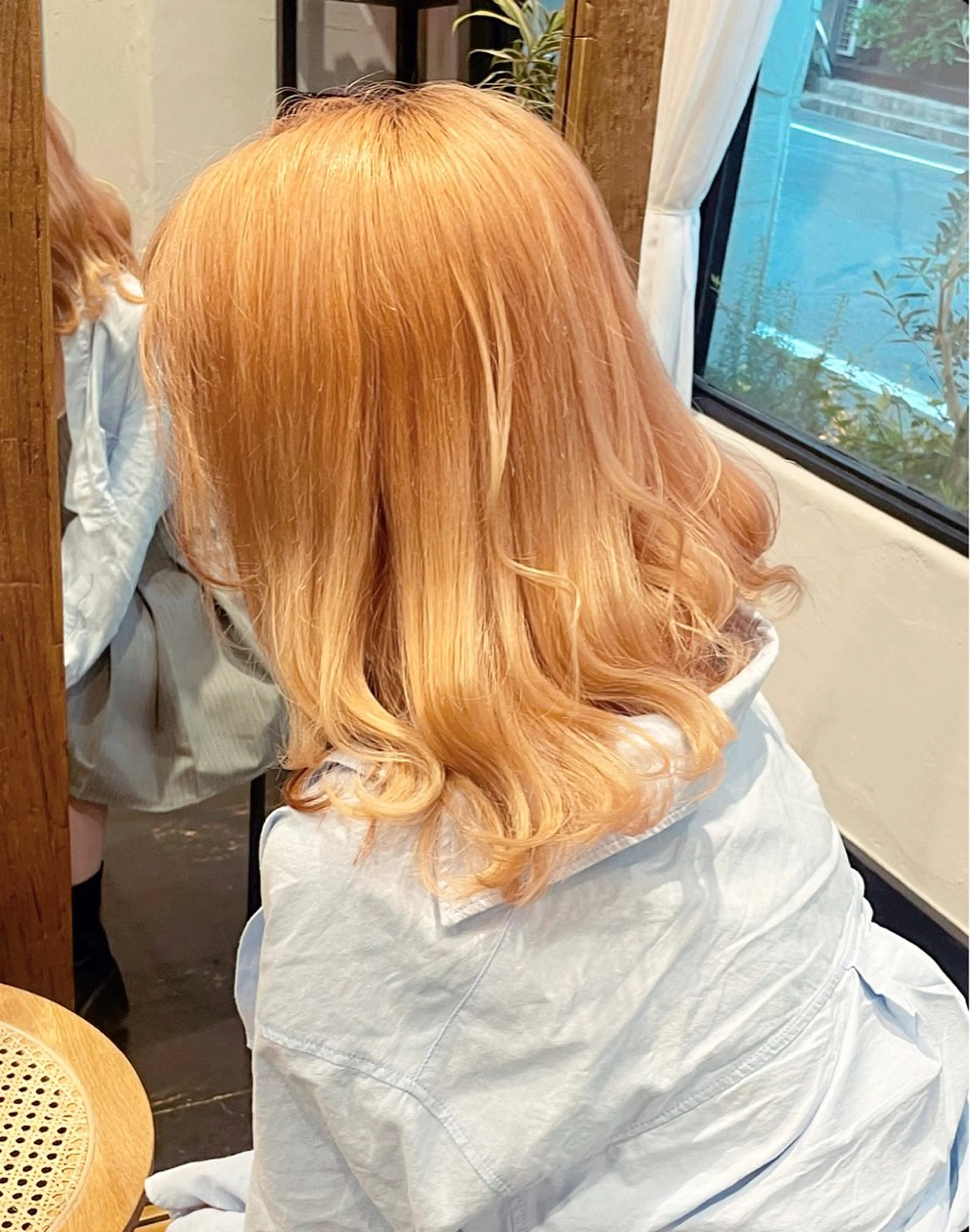 カラー オレンジ ヘアカラー トリートメント haru 髪質改善サロンのヘアスタイル