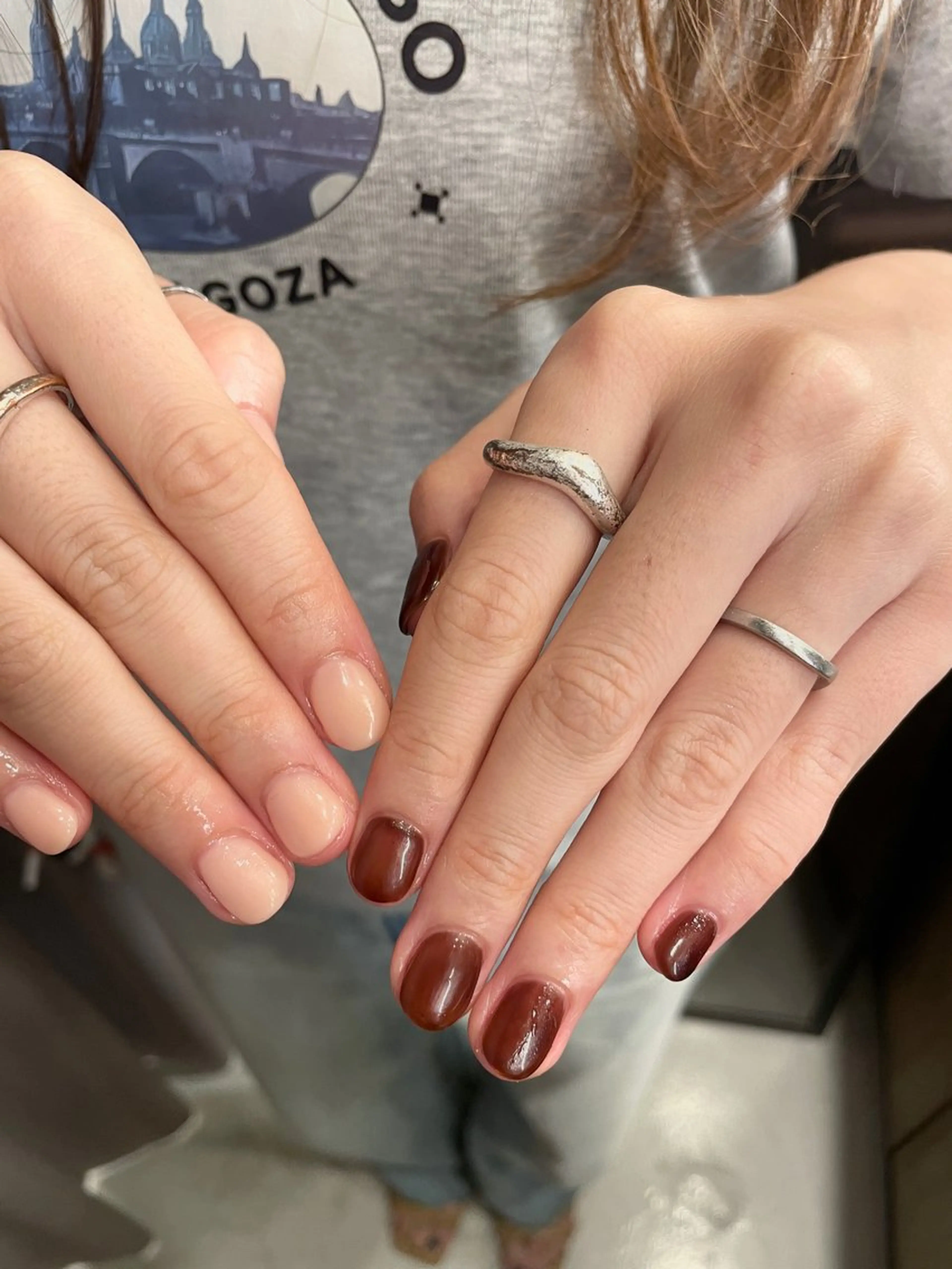 ネイル ジェルネイル 韓国ネイル ニュアンスネイル ワンカラーネイル シンプルネイル ハンドネイル sususu駒澤大学 Azusaのネイルデザイン