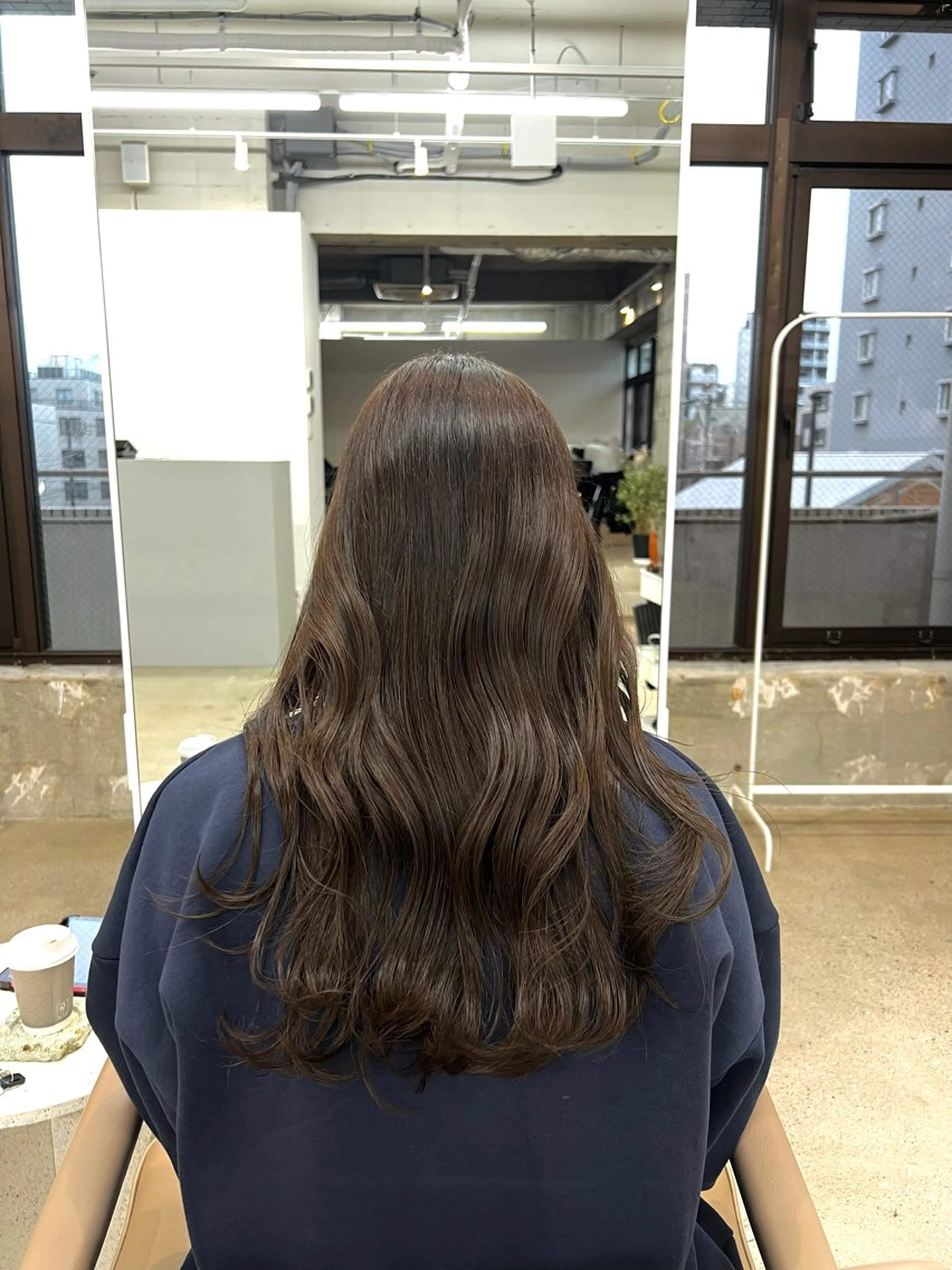 ロング カラー グレージュ オリーブグレージュ オリーブグレー カット ヘアカラー トリートメント SYS by fit /HONOKAのヘアスタイル