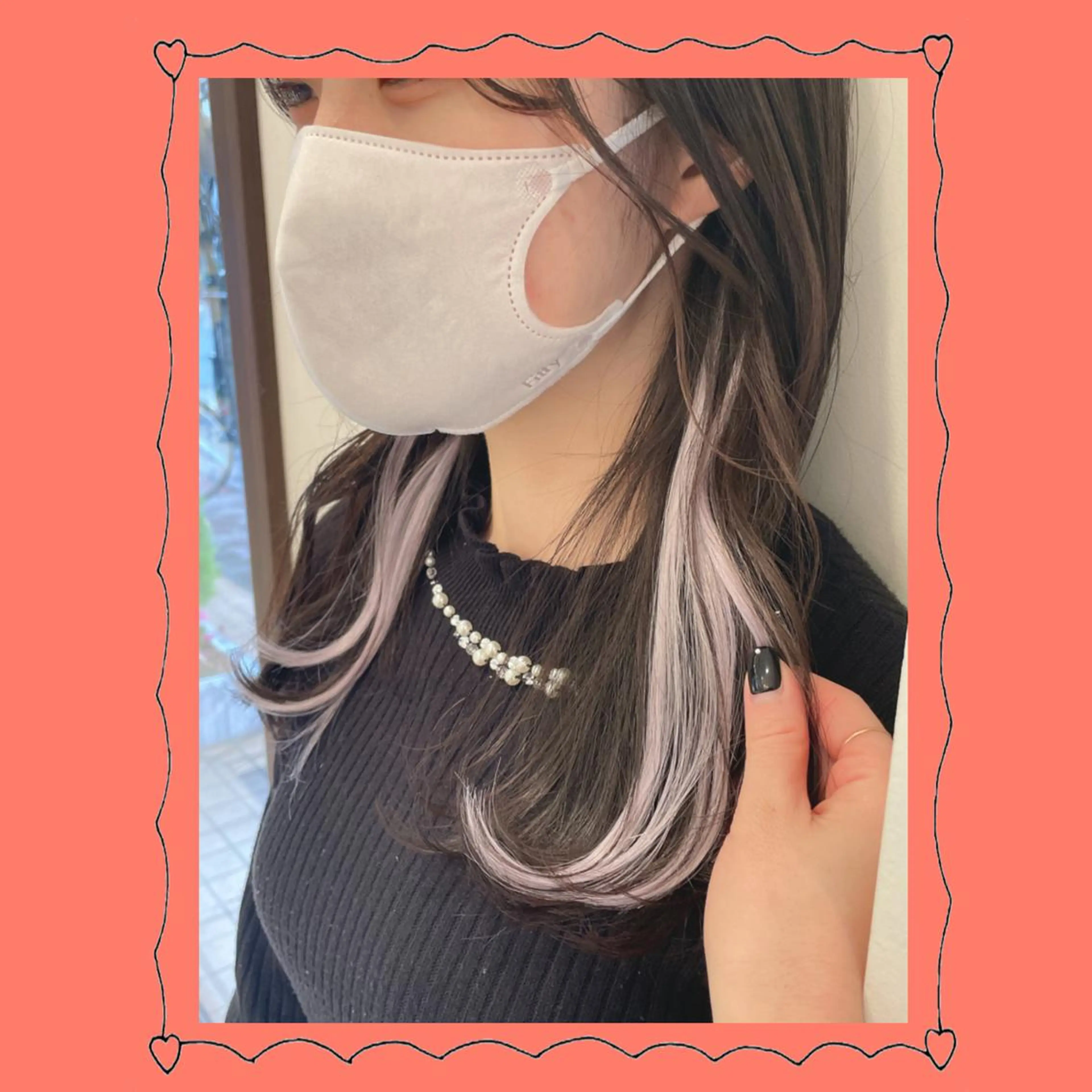 セミロング カラー ヘアアレンジ シールエクステ ブリーチ ハイトーンカラー エクステ 🦄ブリーチ💜エク ステ💜MIU🦄のヘアスタイル