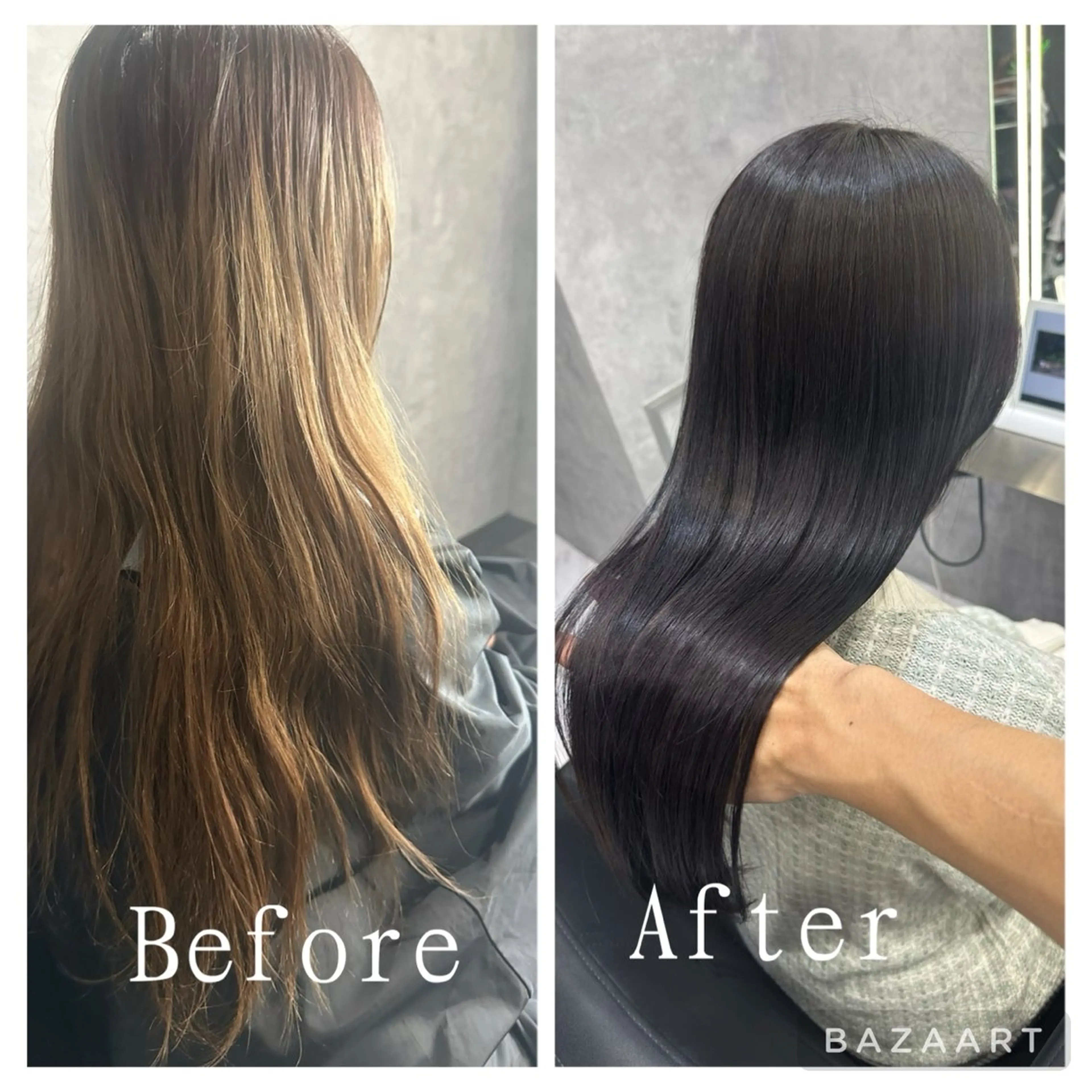 ロング カラー トリートメント カット ヘアカラー トリートメント CS made by SHACHU栄店所属・透明感/ブリーチ縮毛 /髪質改善/星野純一のヘアスタイル