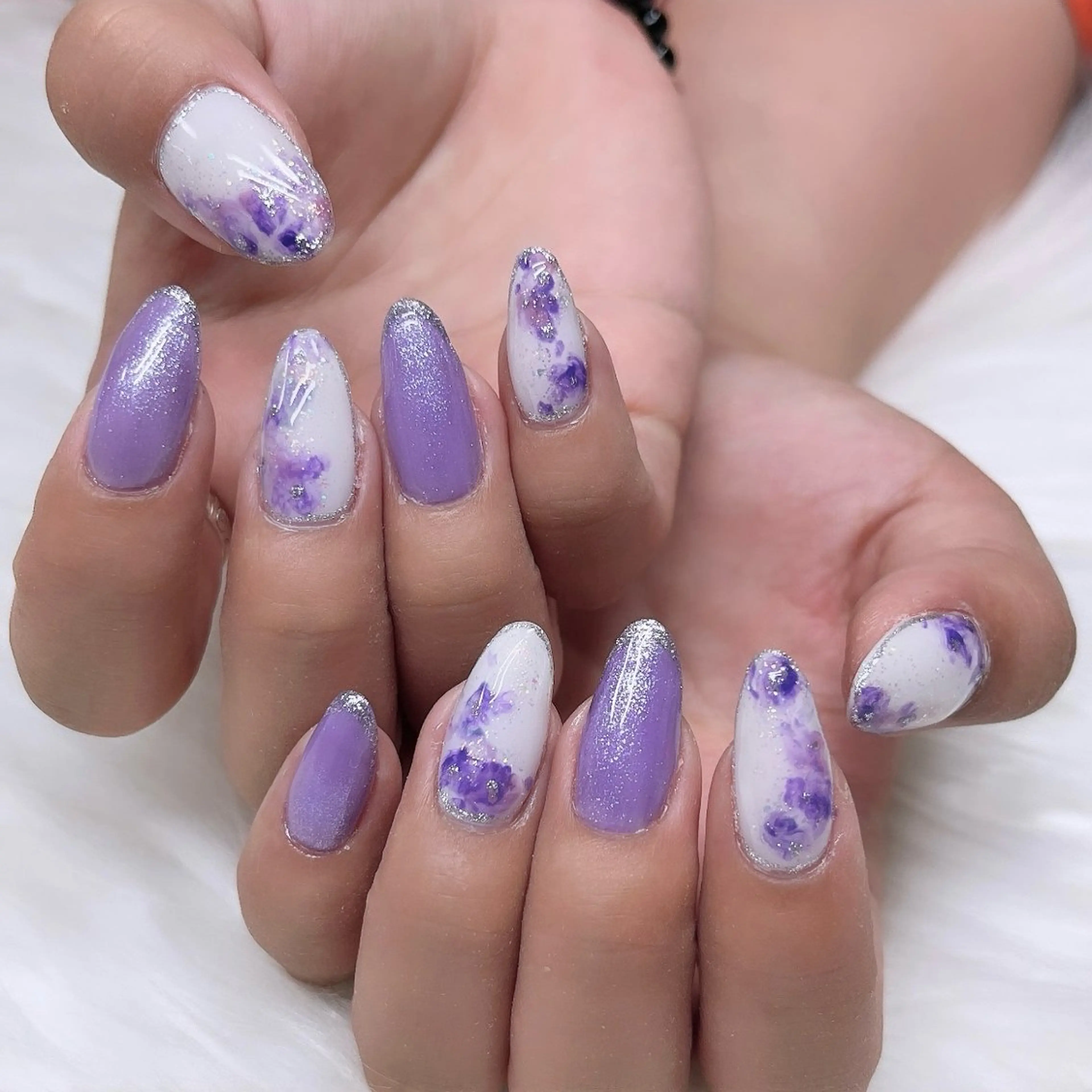 ネイル 韓国ネイル ラメ(グリッター) 持ち込み ハンドネイル 🐕🦺Yappy 💗A-tanのネイルデザイン