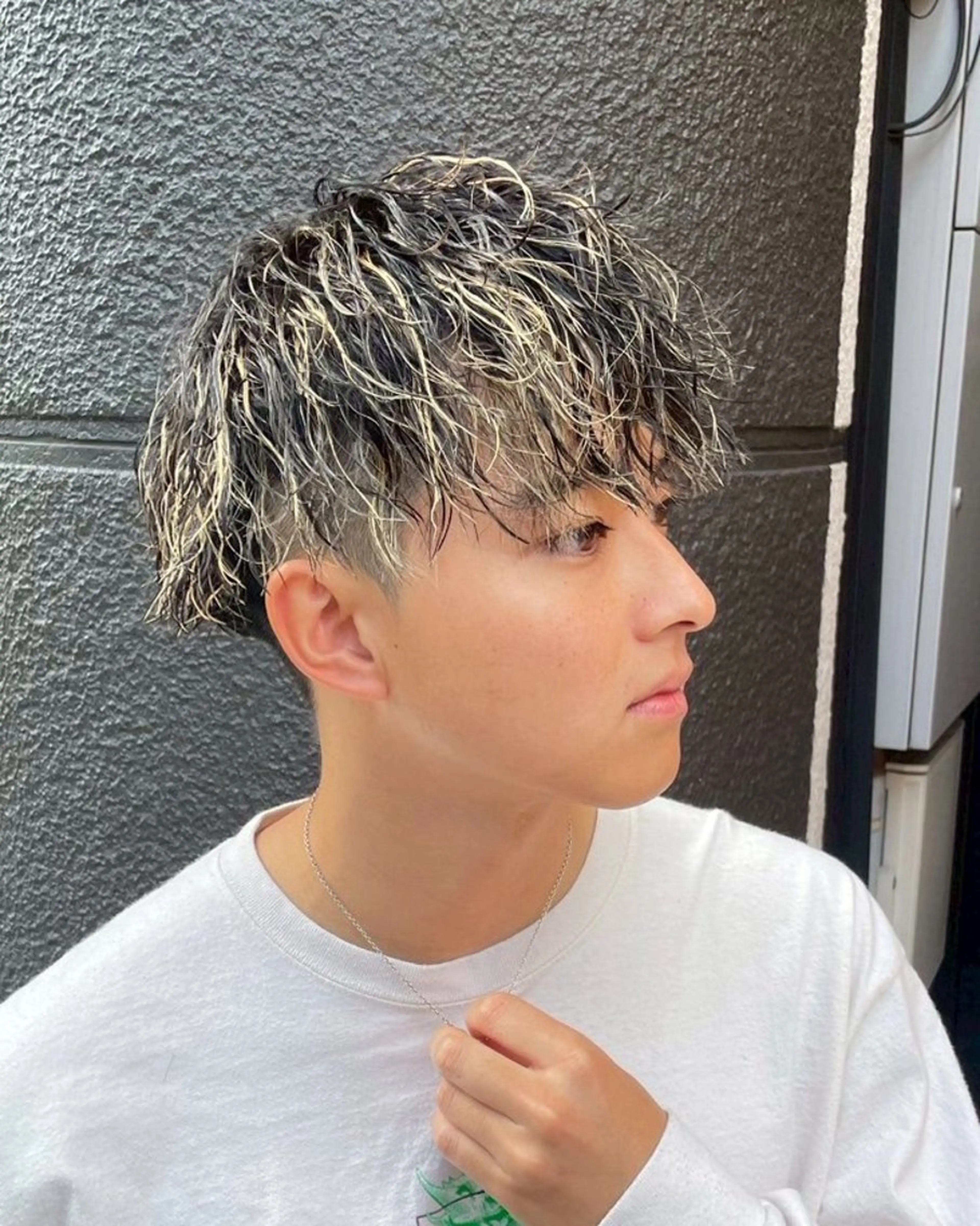 ミディアム パーマ FREAK BARBER SHOP河原町三条店所属・本多 伸丞のヘアスタイル