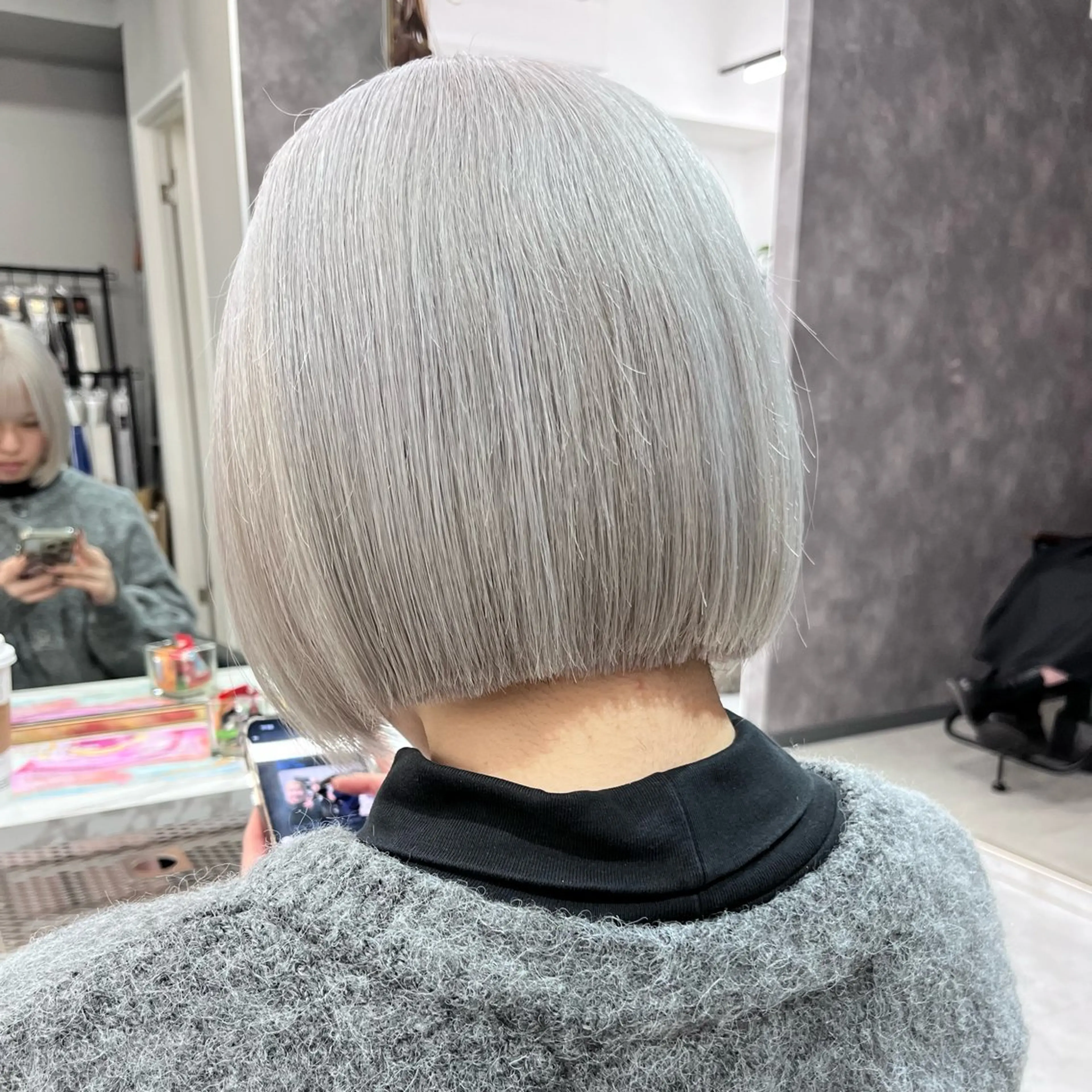 ショート カラー ヘアアレンジ 🎀韓国ヘア🎀 𝐬𝐚𝐫𝐚🎀のヘアスタイル
