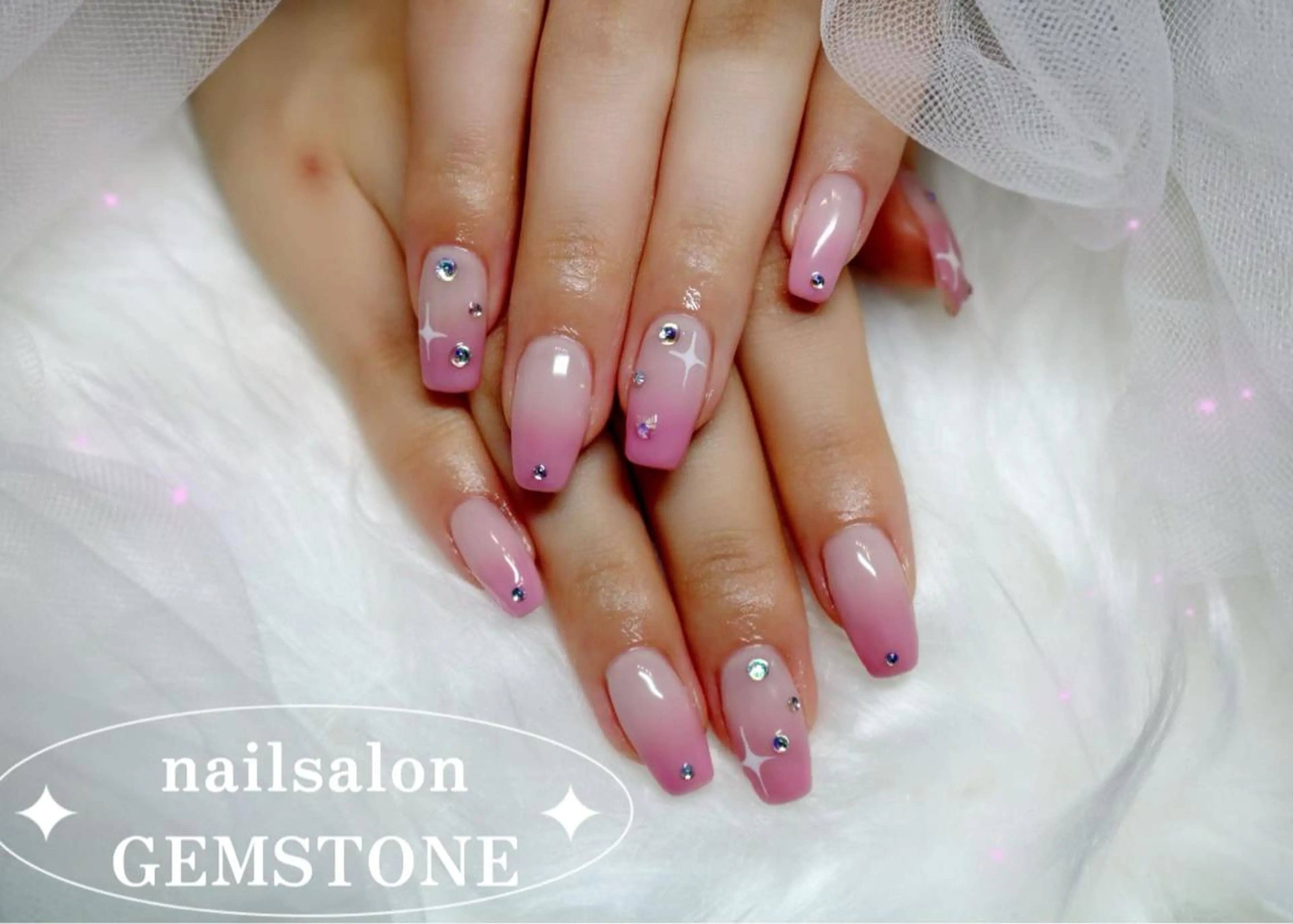ネイル アートネイル ストーンネイル ハンドネイル nailsalon GEMSTONEのネイルデザイン