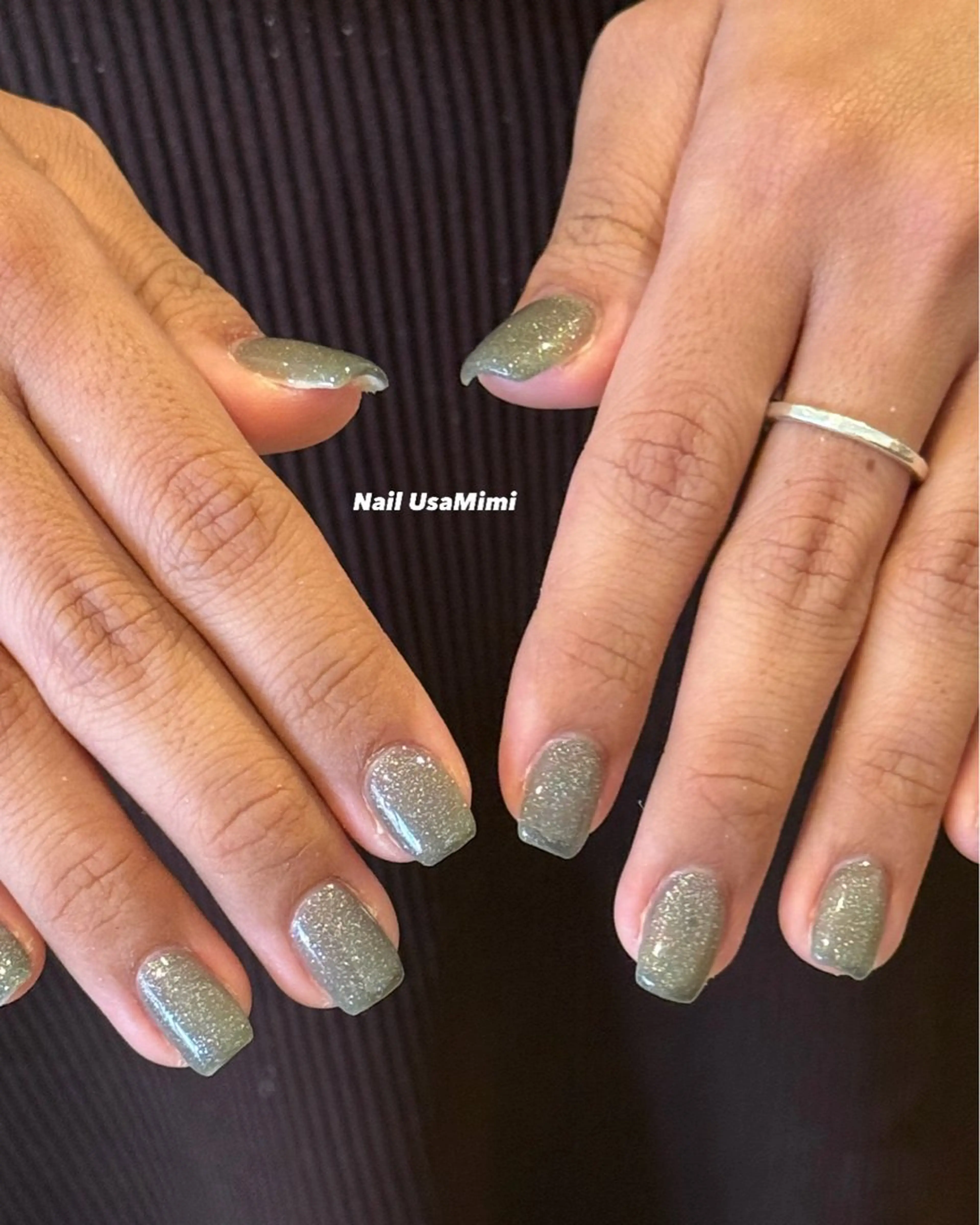 ネイル キラキラネイル ハンドネイル 本町NailUsaM imiKEINAのネイルデザイン