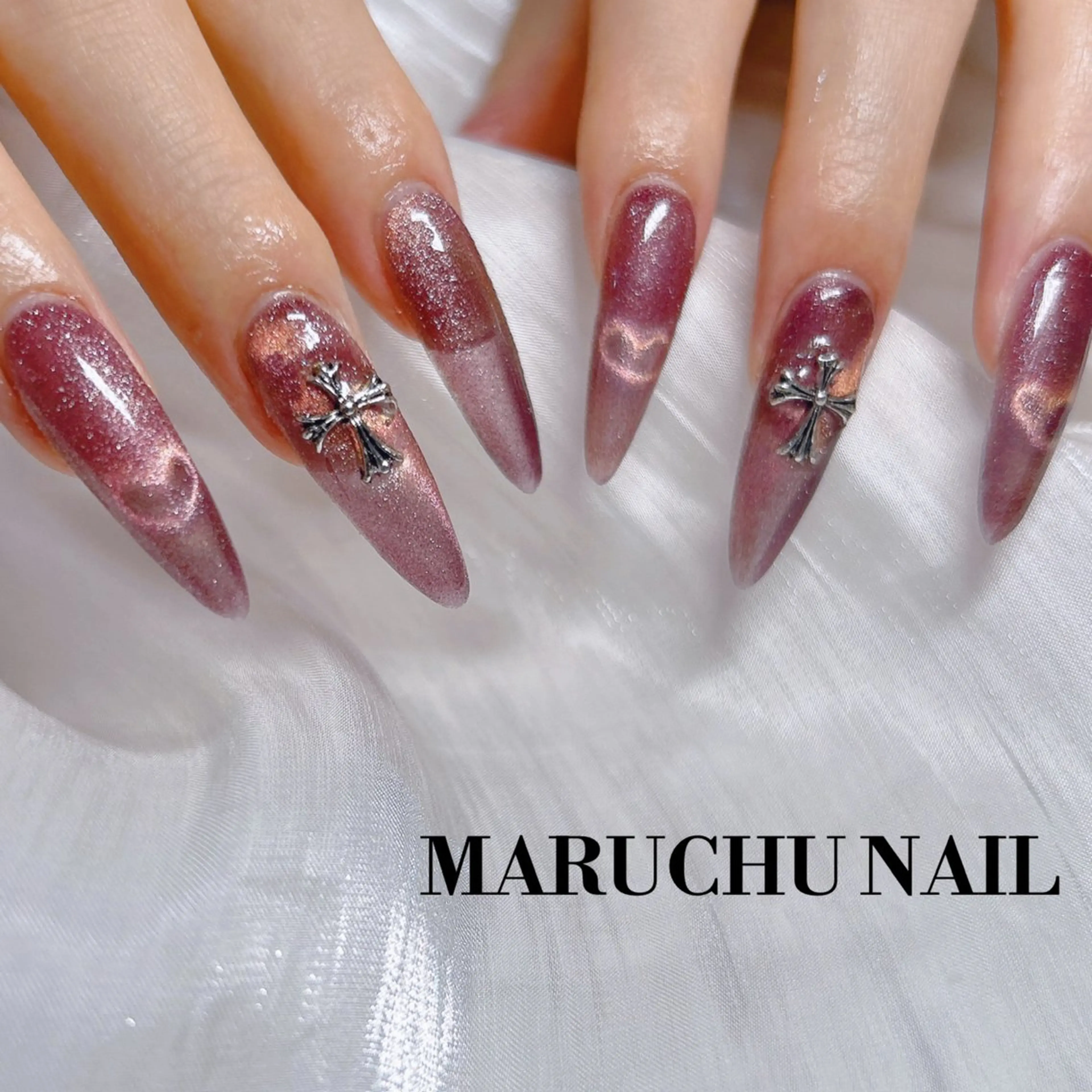 セミロング ハンドネイル MARUCHU SAE👽のネイルデザイン