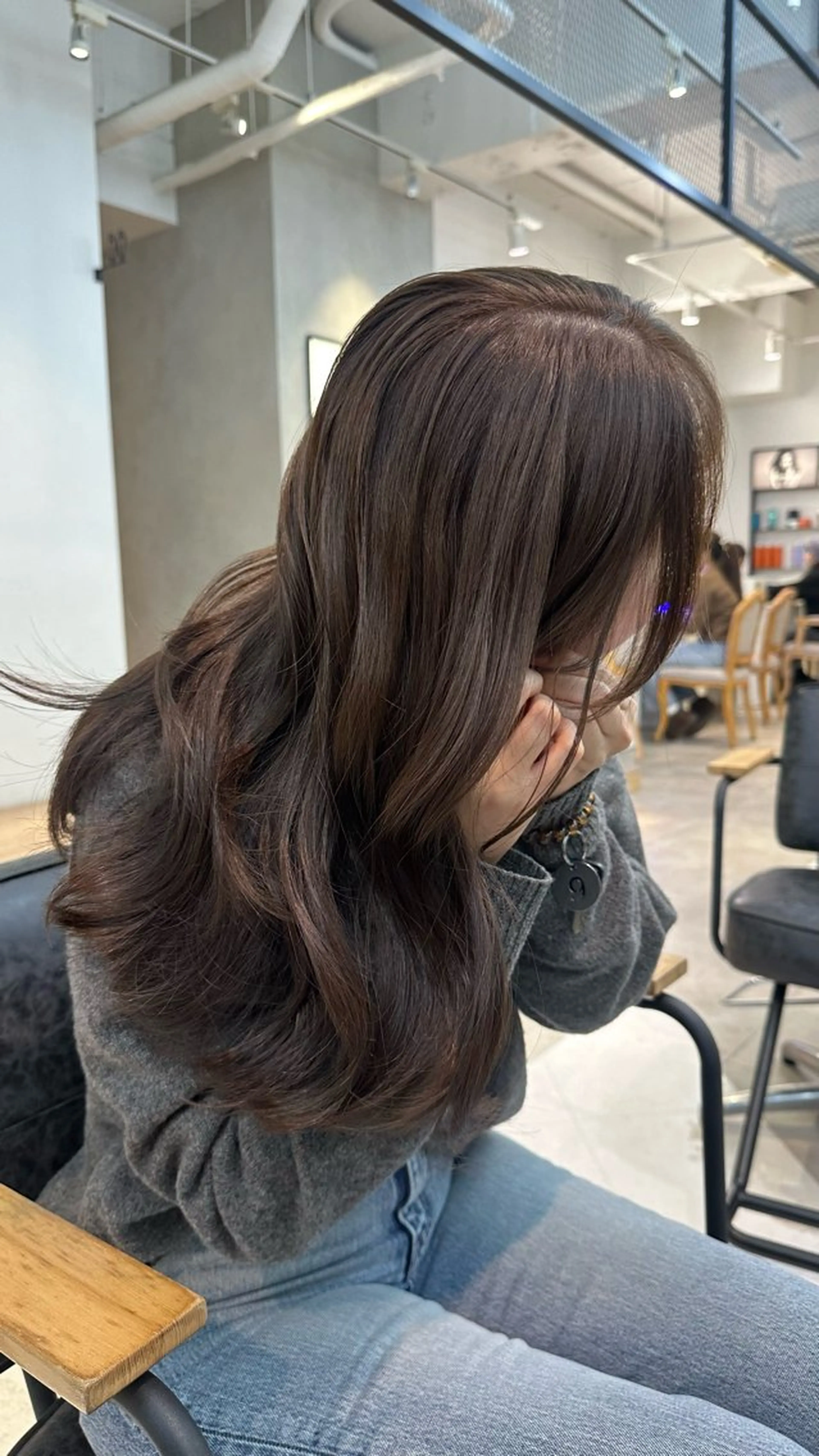 ロング カラー カット 🎀韓国レイヤー特化 🎀ベージュ/ミクのヘアスタイル
