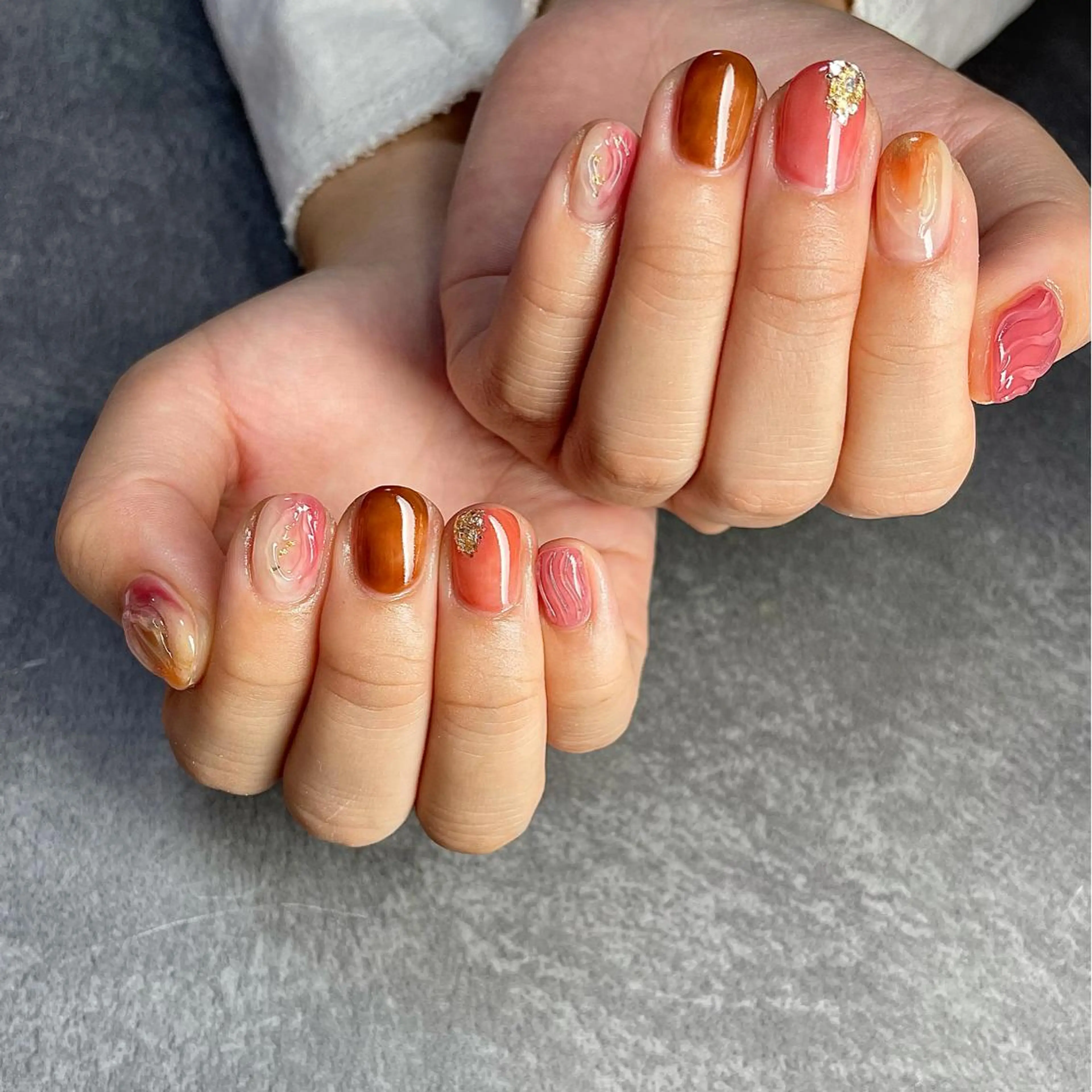 ネイル 持ち込み ニュアンスネイル Mnail mayuのネイルデザイン